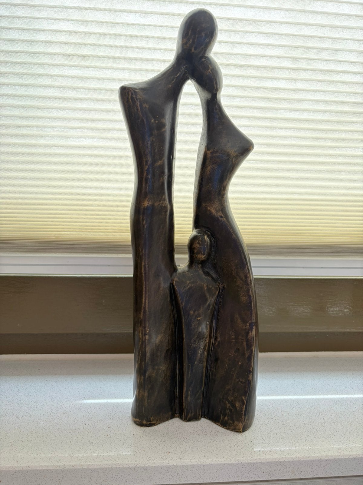 Bronzen beeld abstract gezin, 36cm hoog, Ophalen