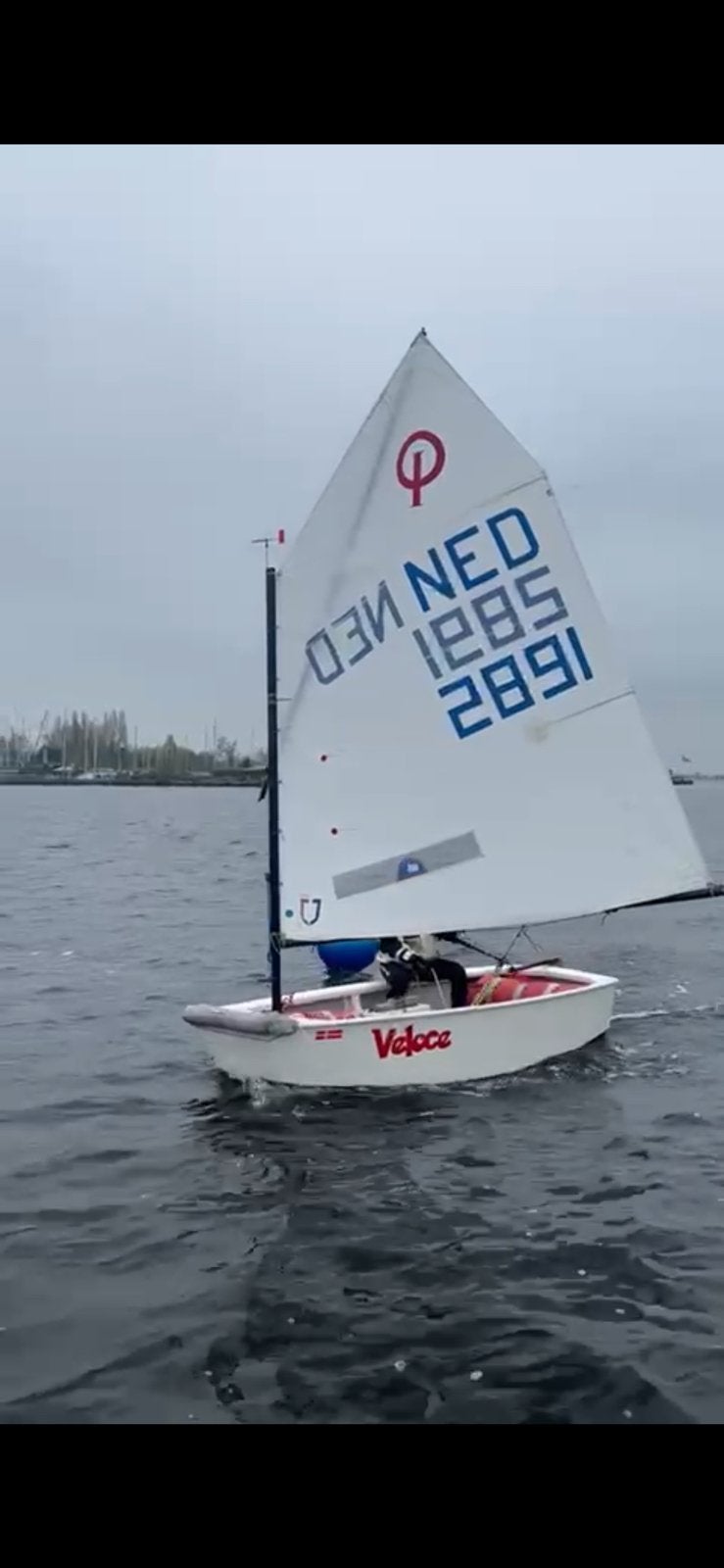 Winner optimist NED 2891 volledig compleet, Watersport en Boten, Open zeilboten, Zo goed als nieuw, Winner, Optimist, Polyester