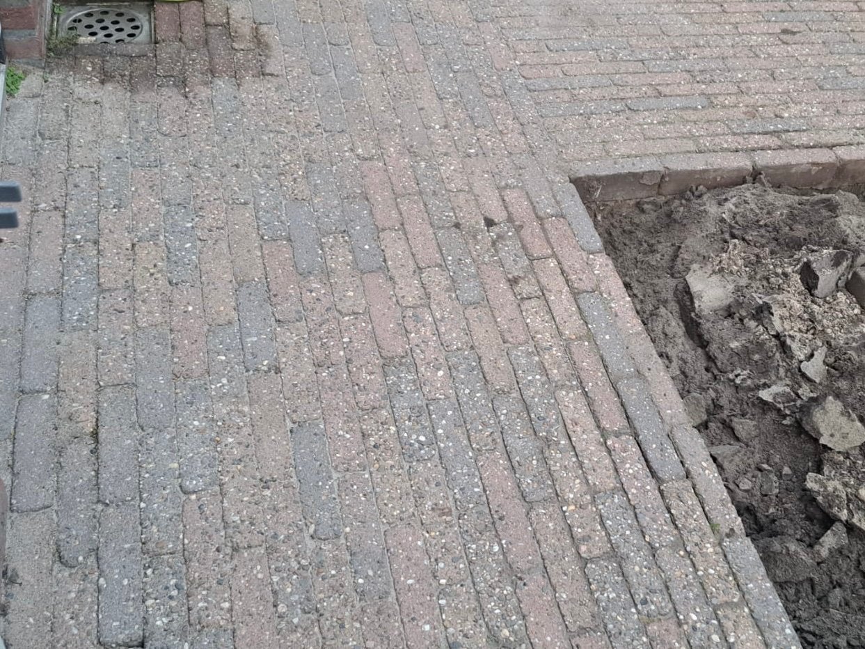 Beton waaltjes +/- 10 m2, Ophalen, Gebruikt, Beton, Klinkers