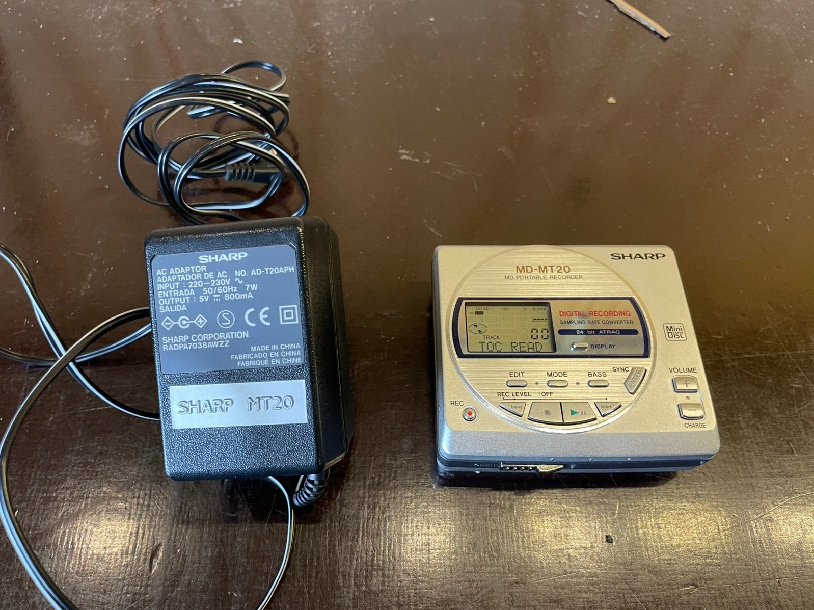 Sharp minidisc recorder MT-20 defect, Ophalen of Verzenden, Minidisc-recorder