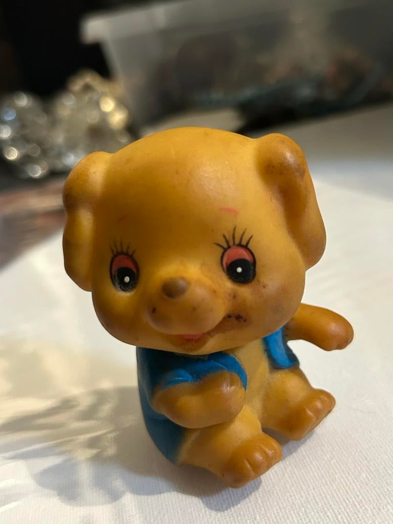 Vintage Rubberen Hondje Speelgoed - Jaren '60/'70, Ophalen of Verzenden