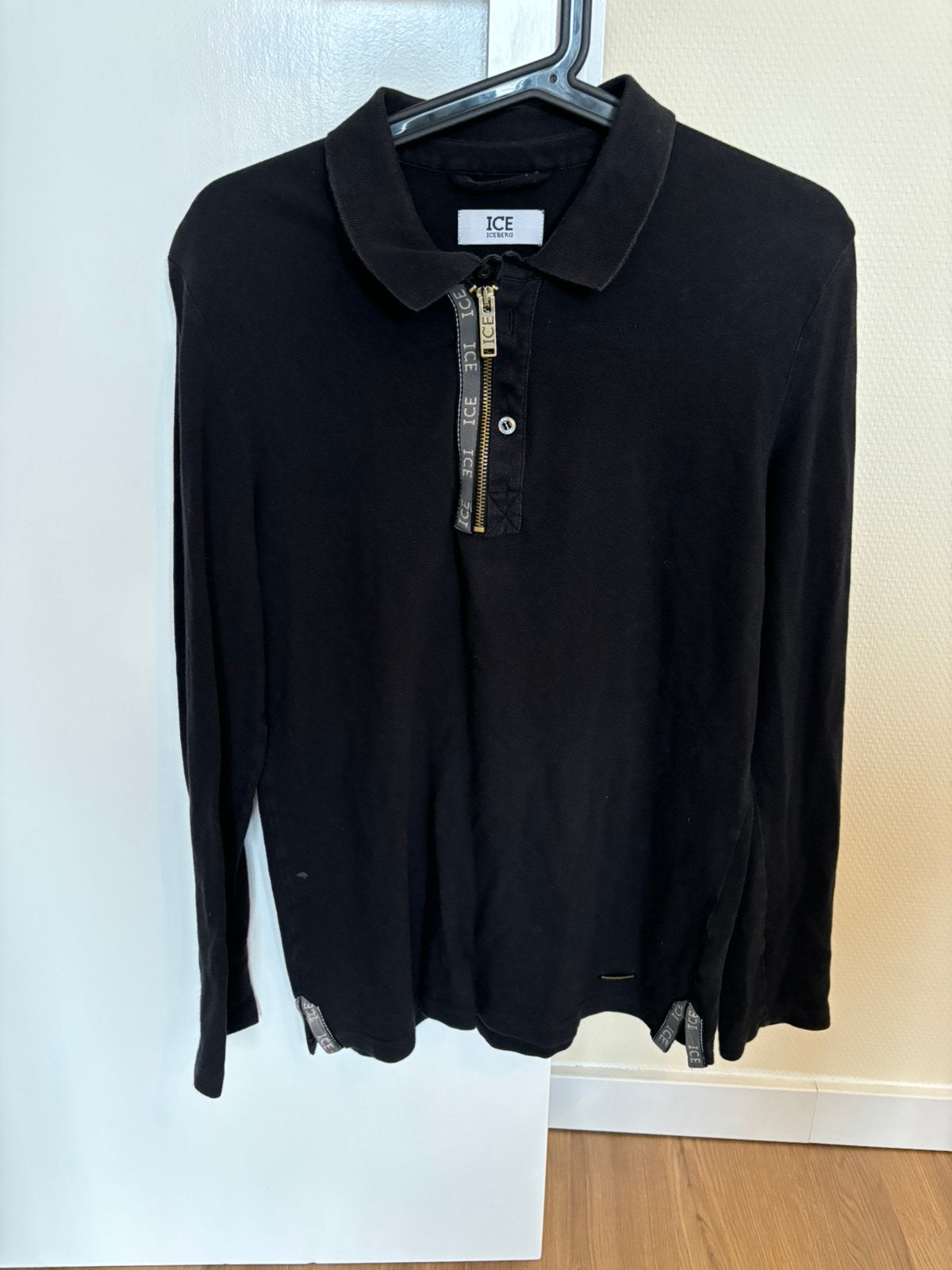 Iceberg longsleeve heren, Ophalen of Verzenden, Zo goed als nieuw, Zwart