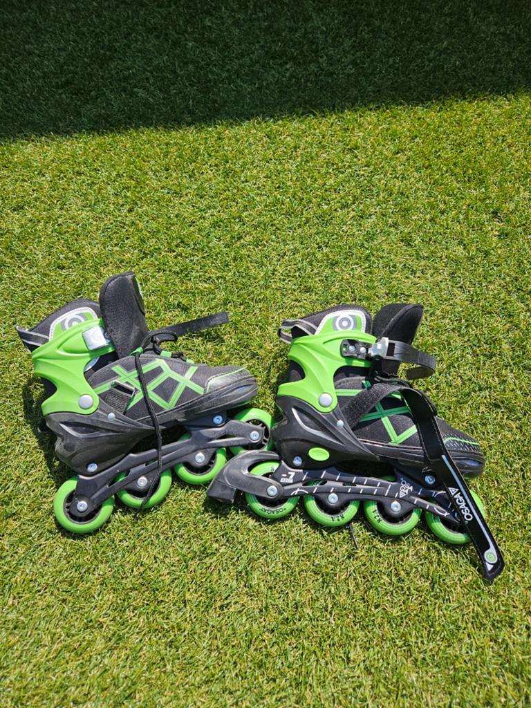 Verstelbare inline skates - Zwart/Groen, Sport en Fitness, Schaatsen, Ophalen, Gebruikt, Overige typen, Overige merken