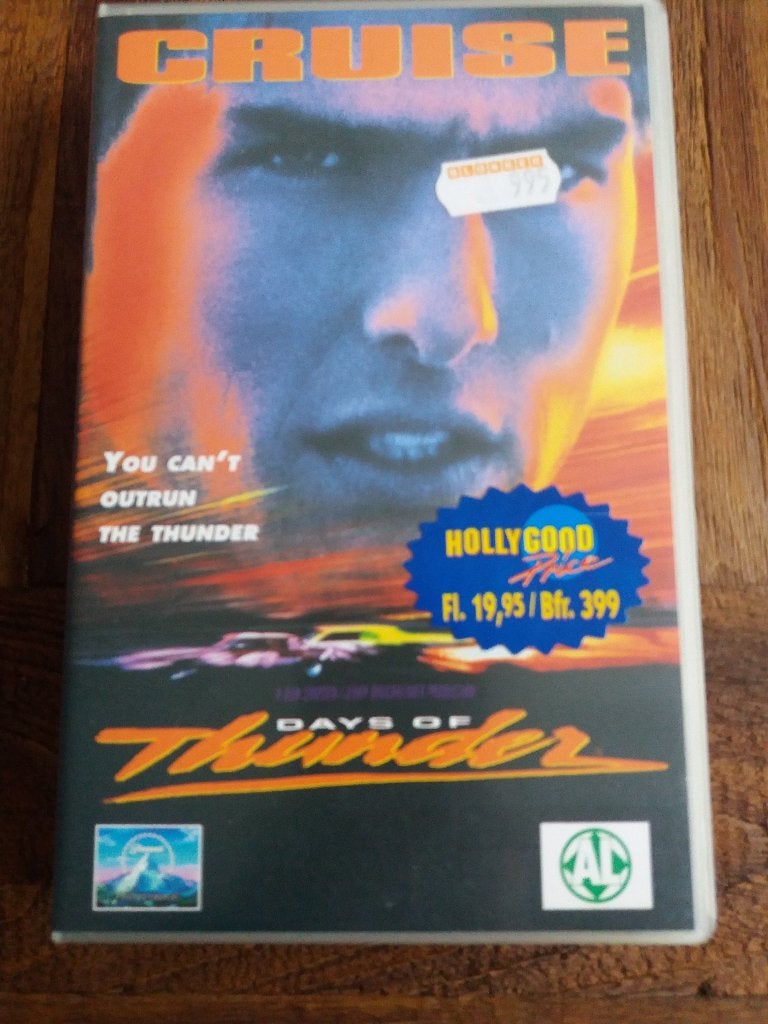 VHS Video Film Days of Thunder - Tom Cruise ( Jola ), Nederlands ondertiteld, Engels, Vanaf 16 jaar, Ophalen of Verzenden