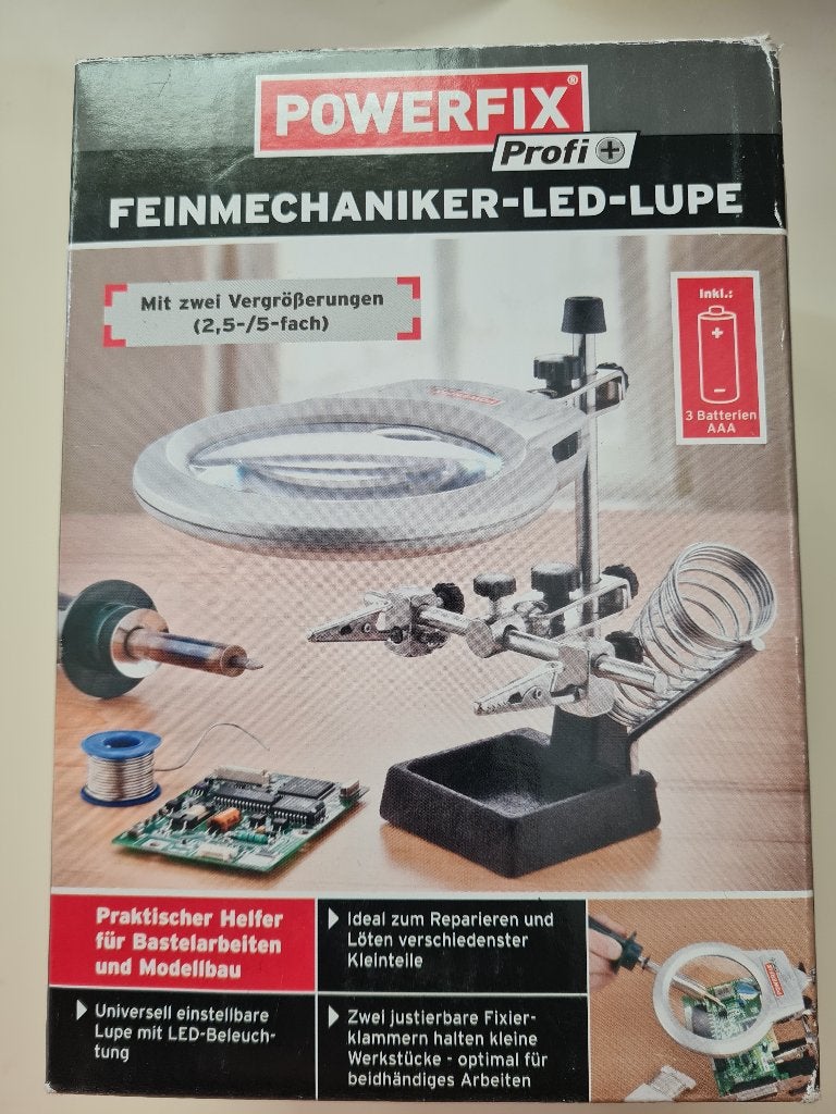 Powerfix LED-loep (voor instrumentmaker), Ophalen, Nieuw, Gereedschapsset