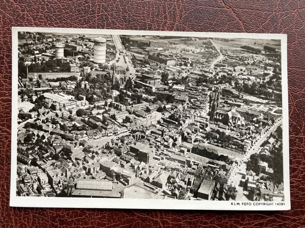 ansichtkaart van Eindhoven , Panorama, Centrum met Kerk 2., Verzamelen, Ansichtkaarten | Nederland, Verzenden, 1960 tot 1980, Noord-Brabant