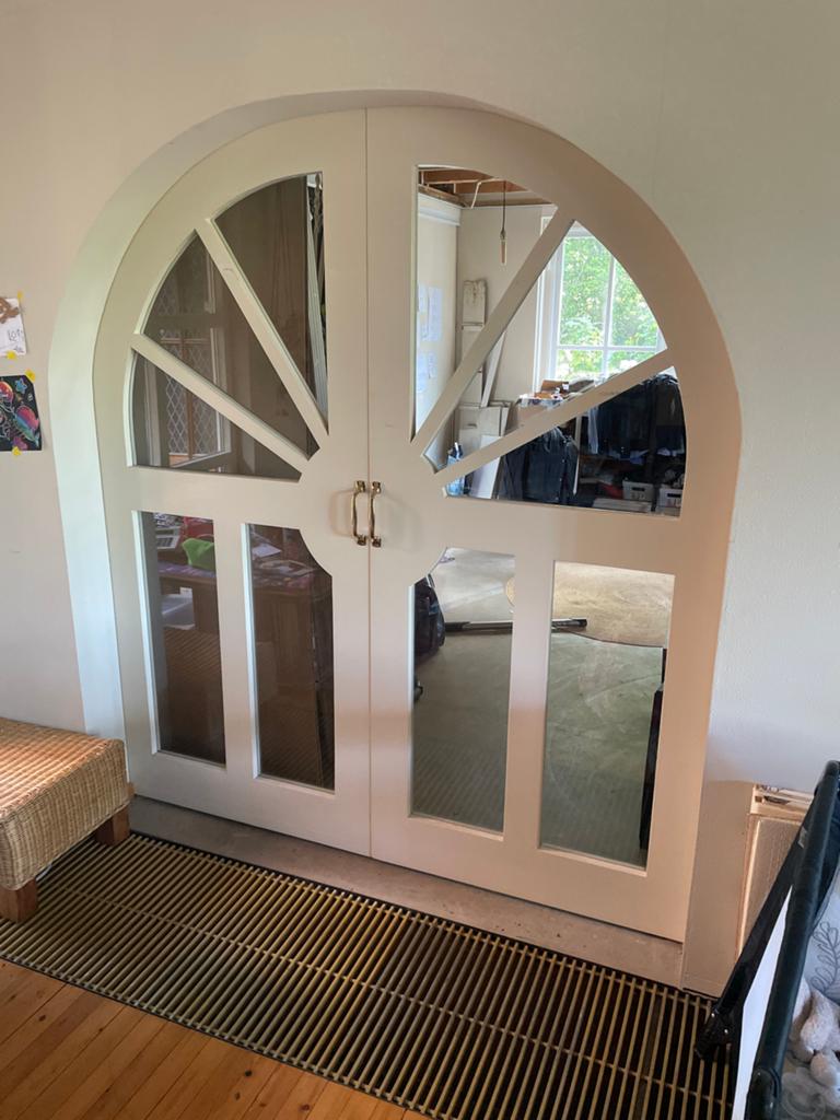 Houten ensuite deuren schuifdeuren, Ophalen, Glas, Binnendeur, 200 tot 215 cm