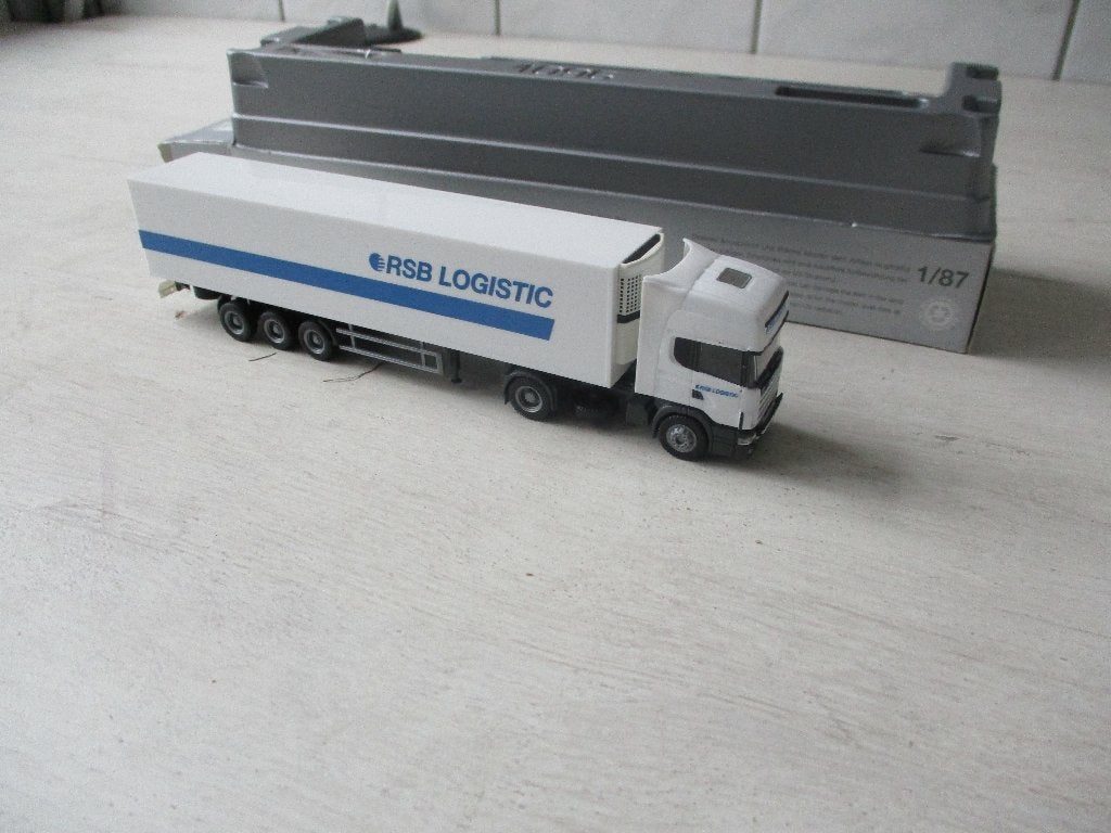 Herpa Scania Koeloplegger RSB Logistics Schaal 1:87, Ophalen of Verzenden, Nieuw, Bus of Vrachtwagen, Herpa