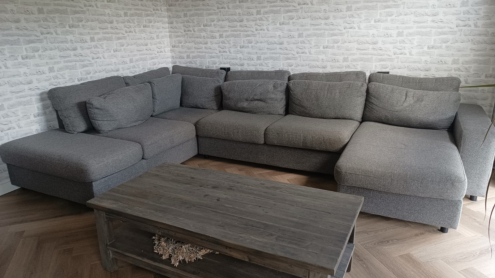 Hoekbank - loungebank stof, Ophalen, Gebruikt, Hoekbank, Stof