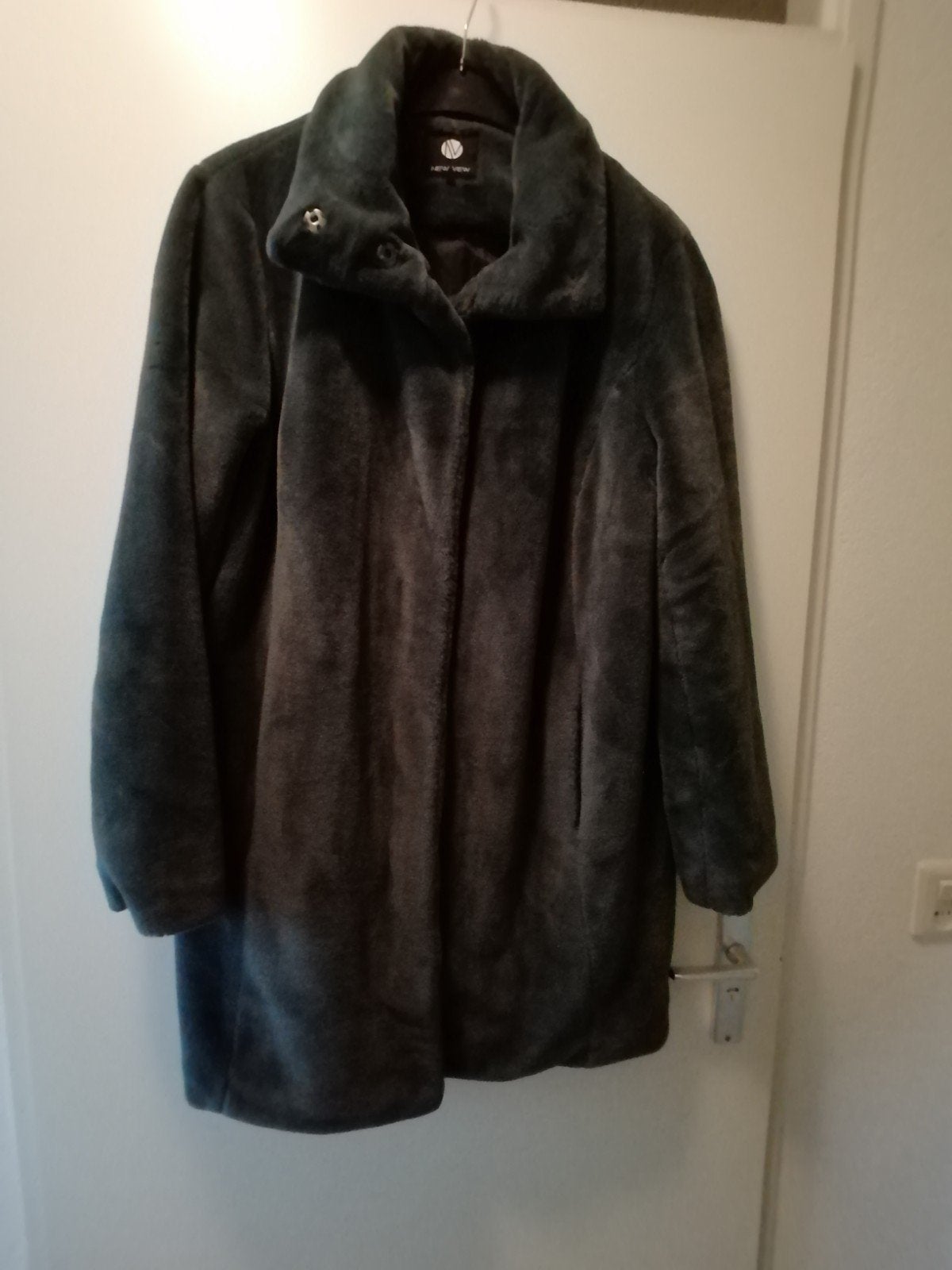 New View Groene Faux Fur Jas Maat XL, Maat 46/48 (XL) of groter, Ophalen of Verzenden, New View, Gedragen