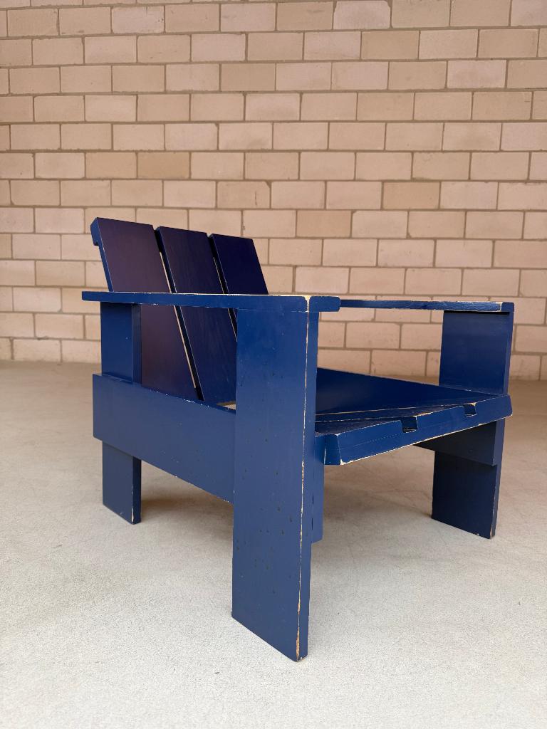 Vintage Krat stoel By Gerrit Rietveld (voorraad: 4), Ophalen, Gebruikt, Minder dan 75 cm, Vintage