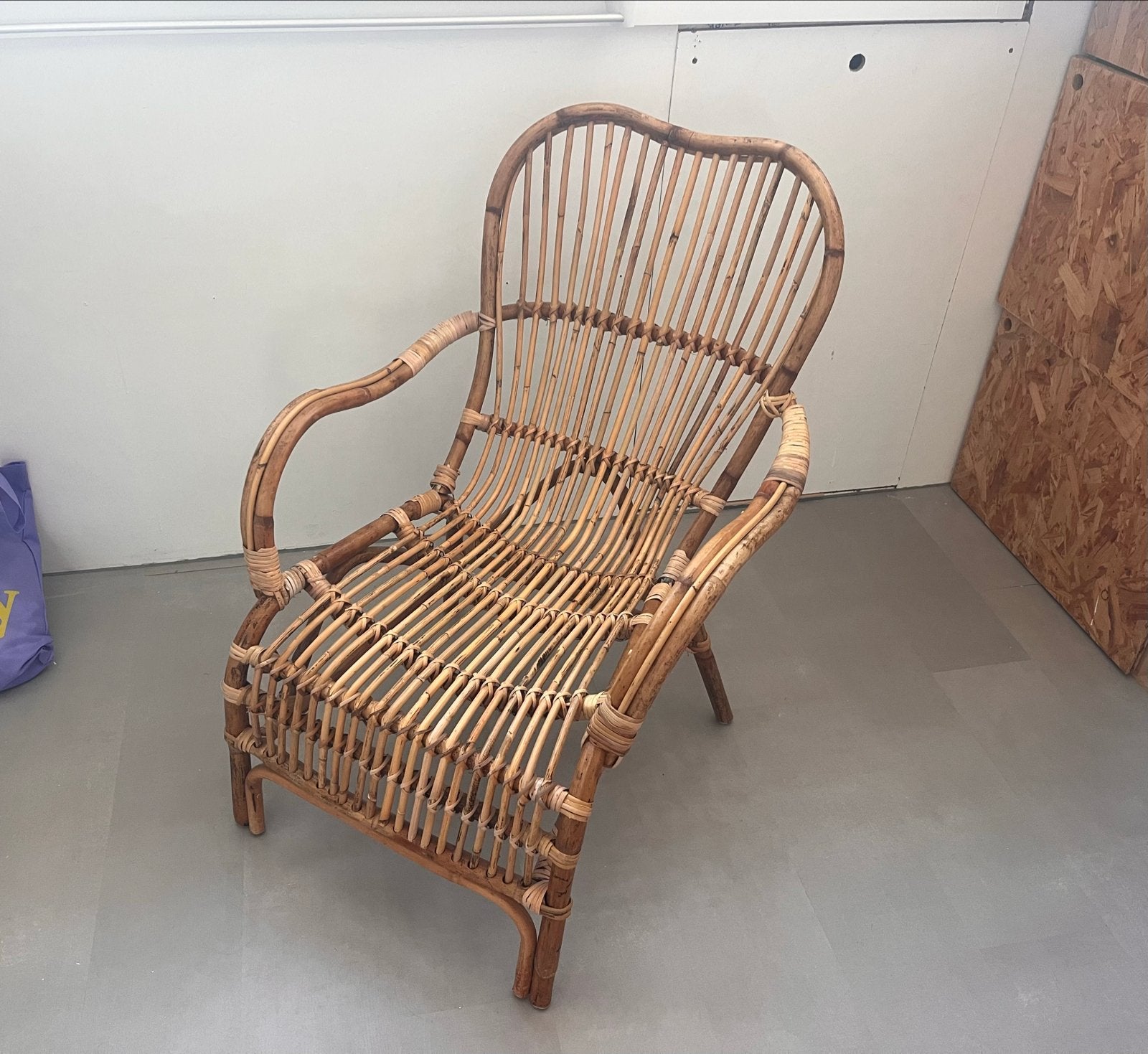 Xenos Rotan fauteuil/stoel Bandung - naturel - als nieuw!, Ophalen, Bruin, Riet of Rotan, Zo goed als nieuw