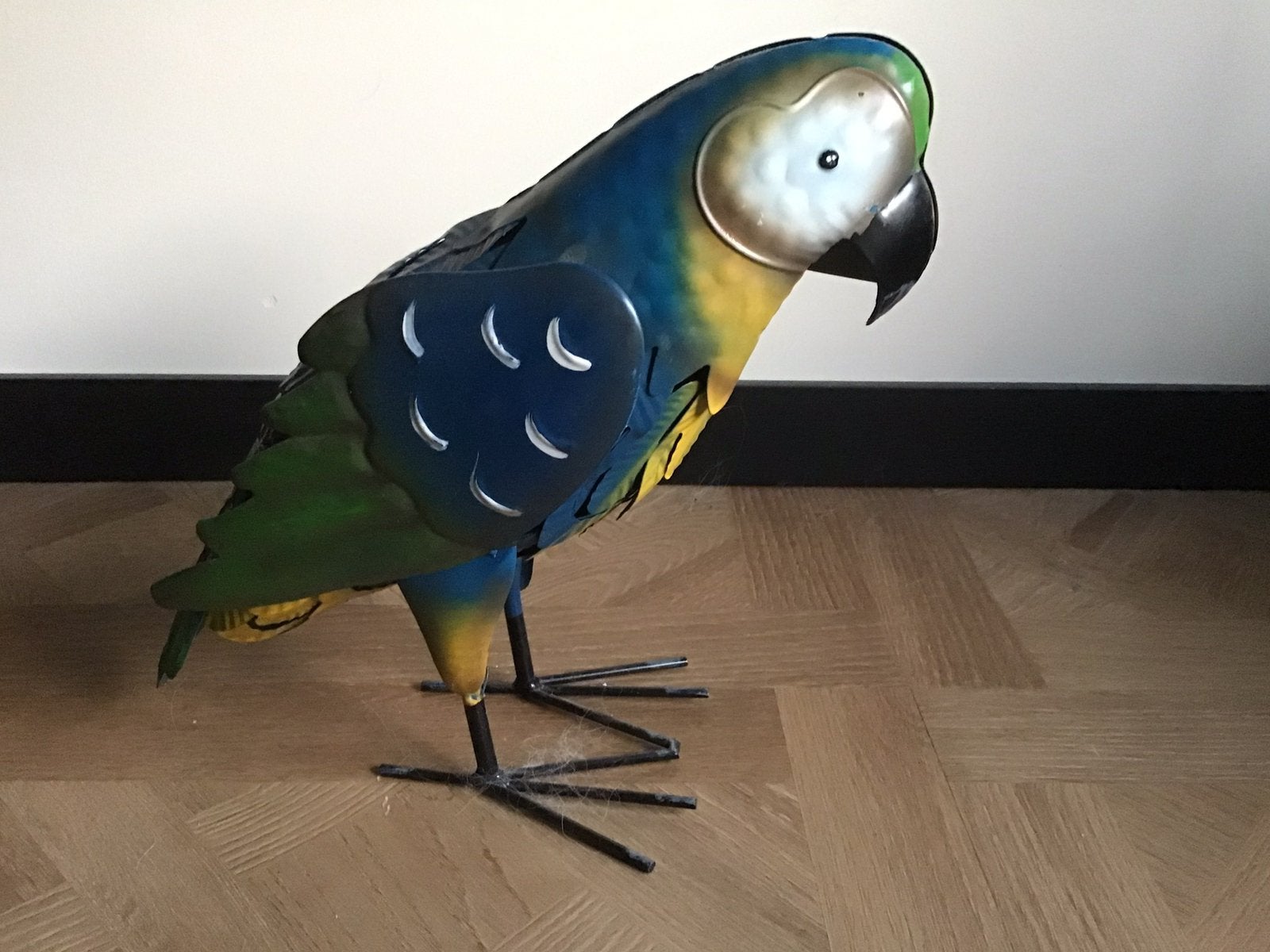 Metalen papegaai ,ara,ijzeren vogel,grijze roodstaart, Verzenden