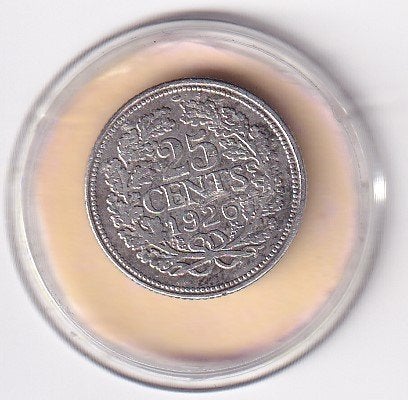 25 Cent 1926 in mindere kwaliteit, Verzenden, Zilver, 25 cent, Koningin Wilhelmina