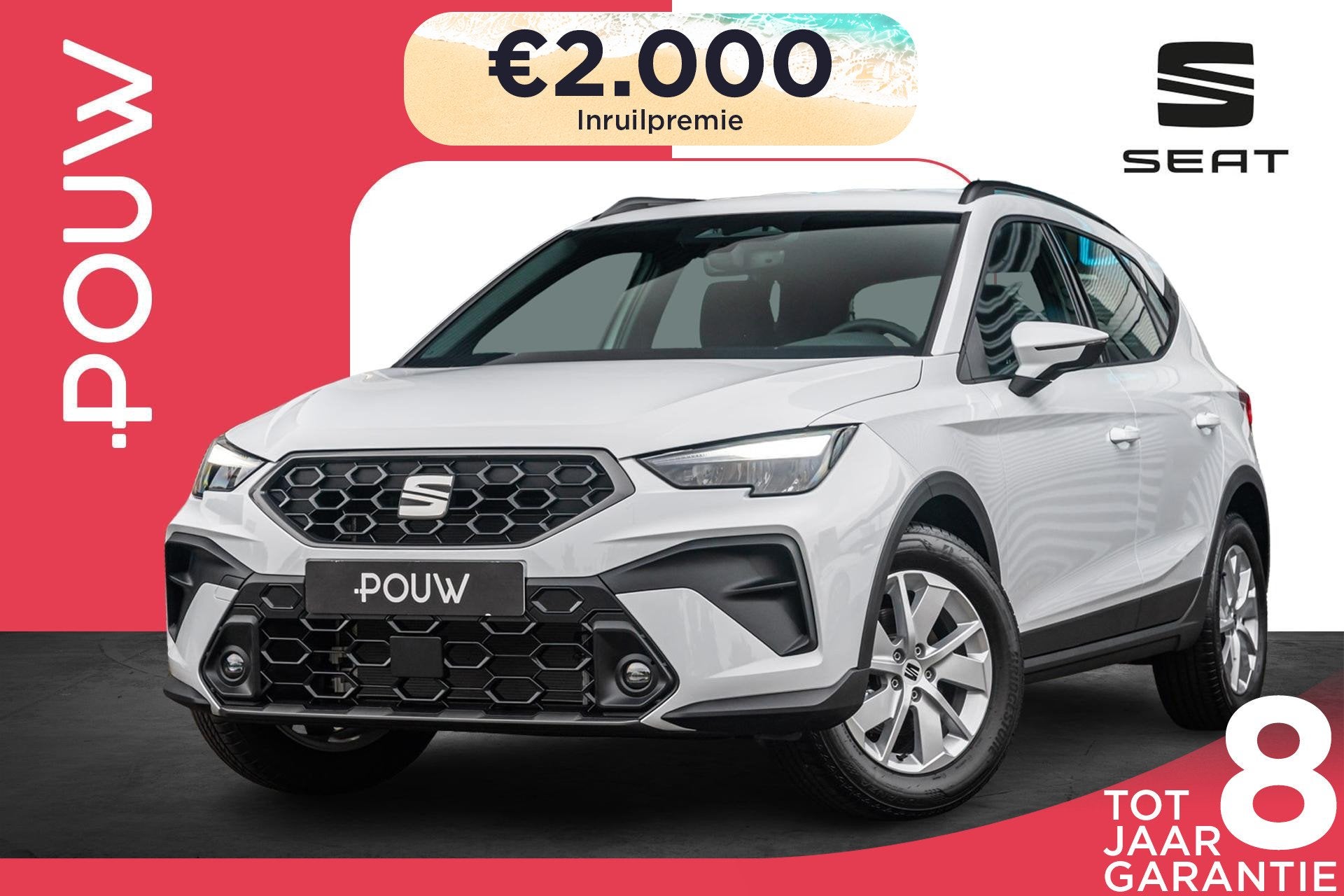 SEAT Arona 1.0 EcoTSI 95pk Style | Cruise Control | Airco, Auto's, Voorwielaandrijving, 12 maanden, Stof, 95 pk