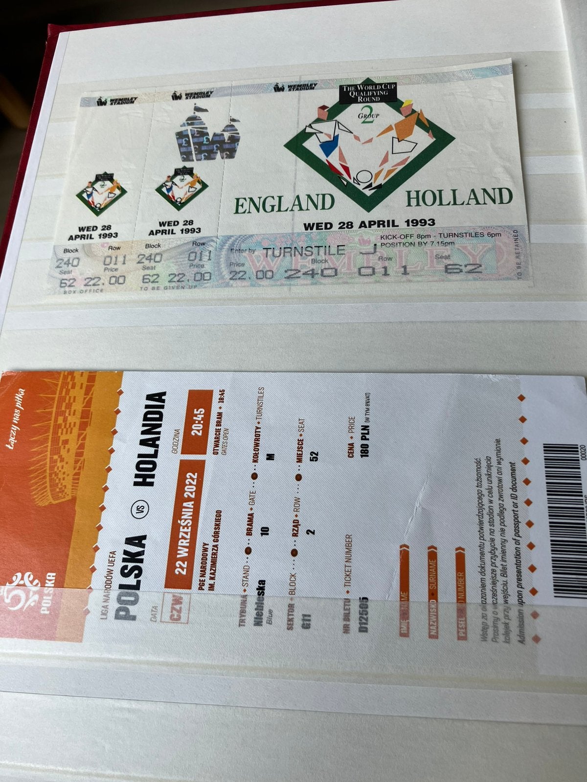 TICKETS VAN NEDERLANDS ELFTAL 31 UIT- en 6 THUISWEDSTRIJDEN, Ophalen of Verzenden, Zo goed als nieuw, Overige binnenlandse clubs
