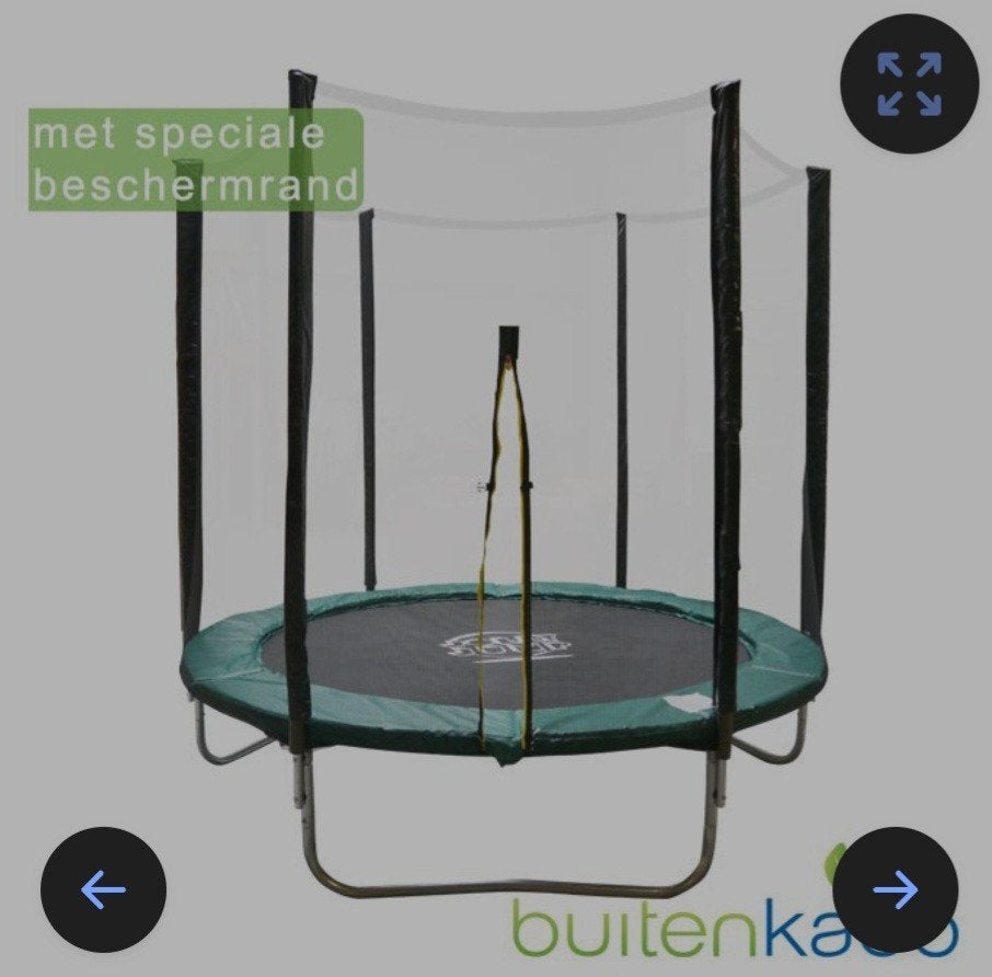 Jolly Jump Trampoline 240cm met net, Kinderen en Baby's, Speelgoed | Buiten | Trampolines, Zo goed als nieuw, Ophalen