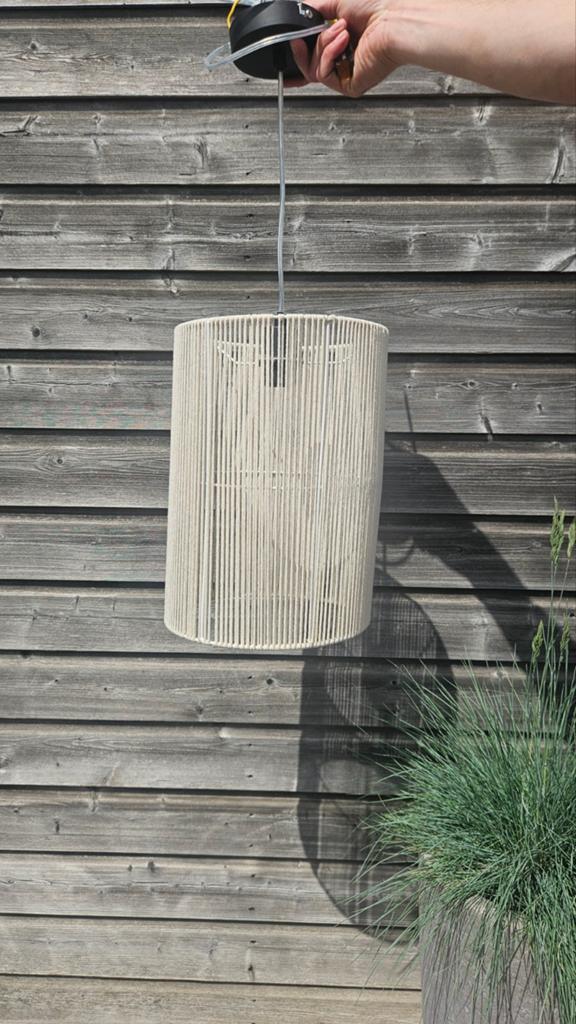 Hanglamp van geweven touw, Huis en Inrichting, Ophalen of Verzenden, Zo goed als nieuw, Minder dan 50 cm