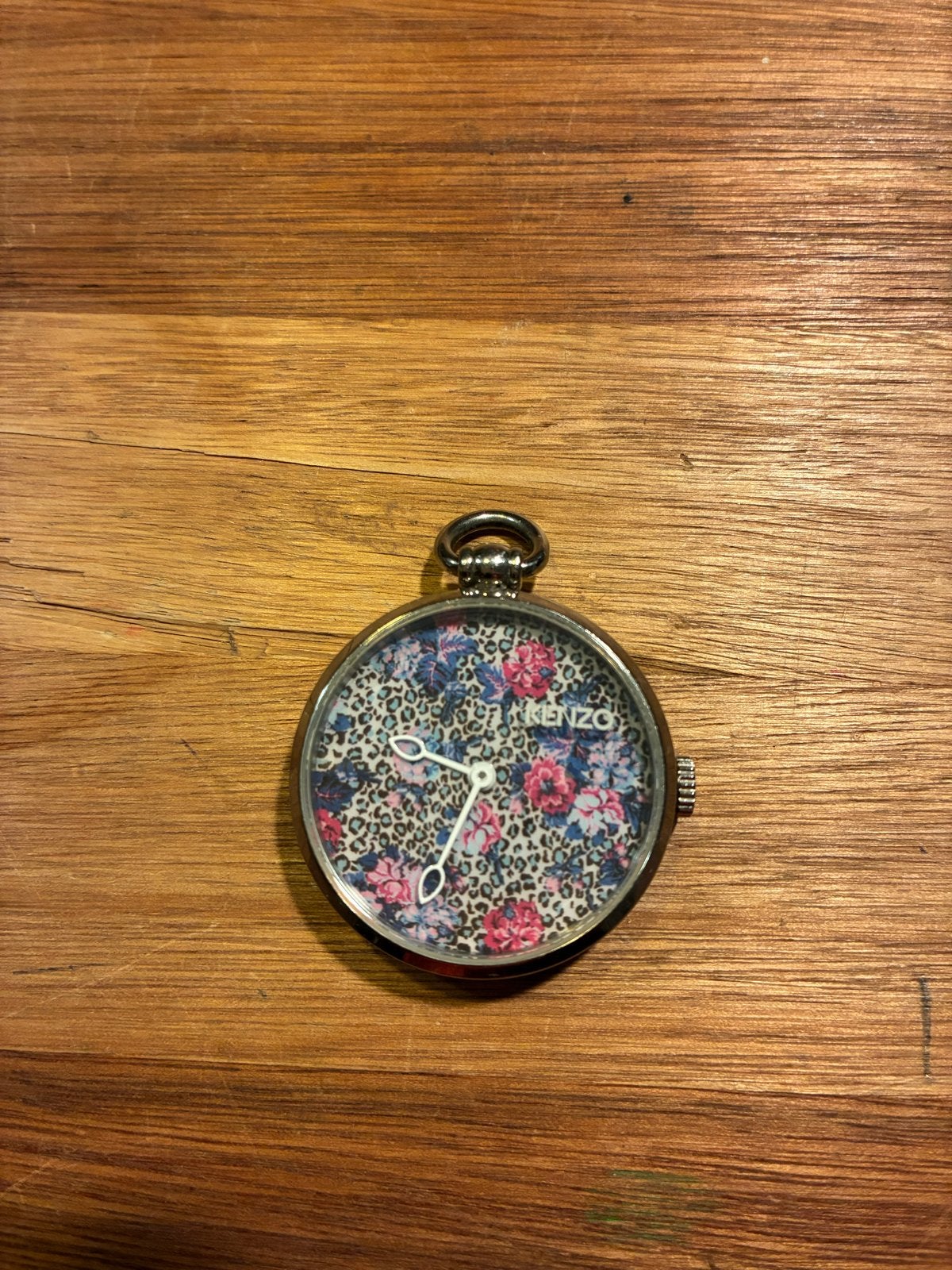 KENZO  Zakhorloge met Bloemenprint - Zo goed als nieuw, Sieraden, Tassen en Uiterlijk, Horloges | Dames, Overige merken, Zakhorloge