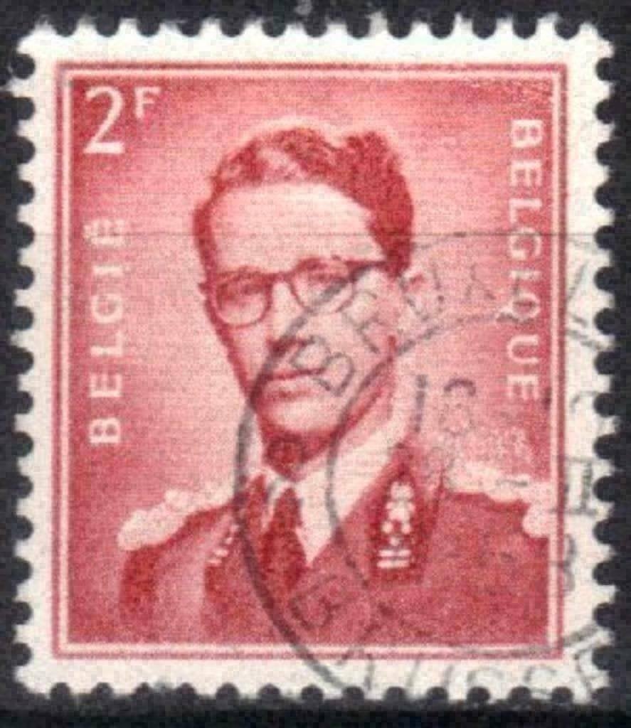 Belgie 1953 - Yvert/OBP 925 - Koning Boudewijn met bril (ST), Verzenden, Gestempeld, Koninklijk huis