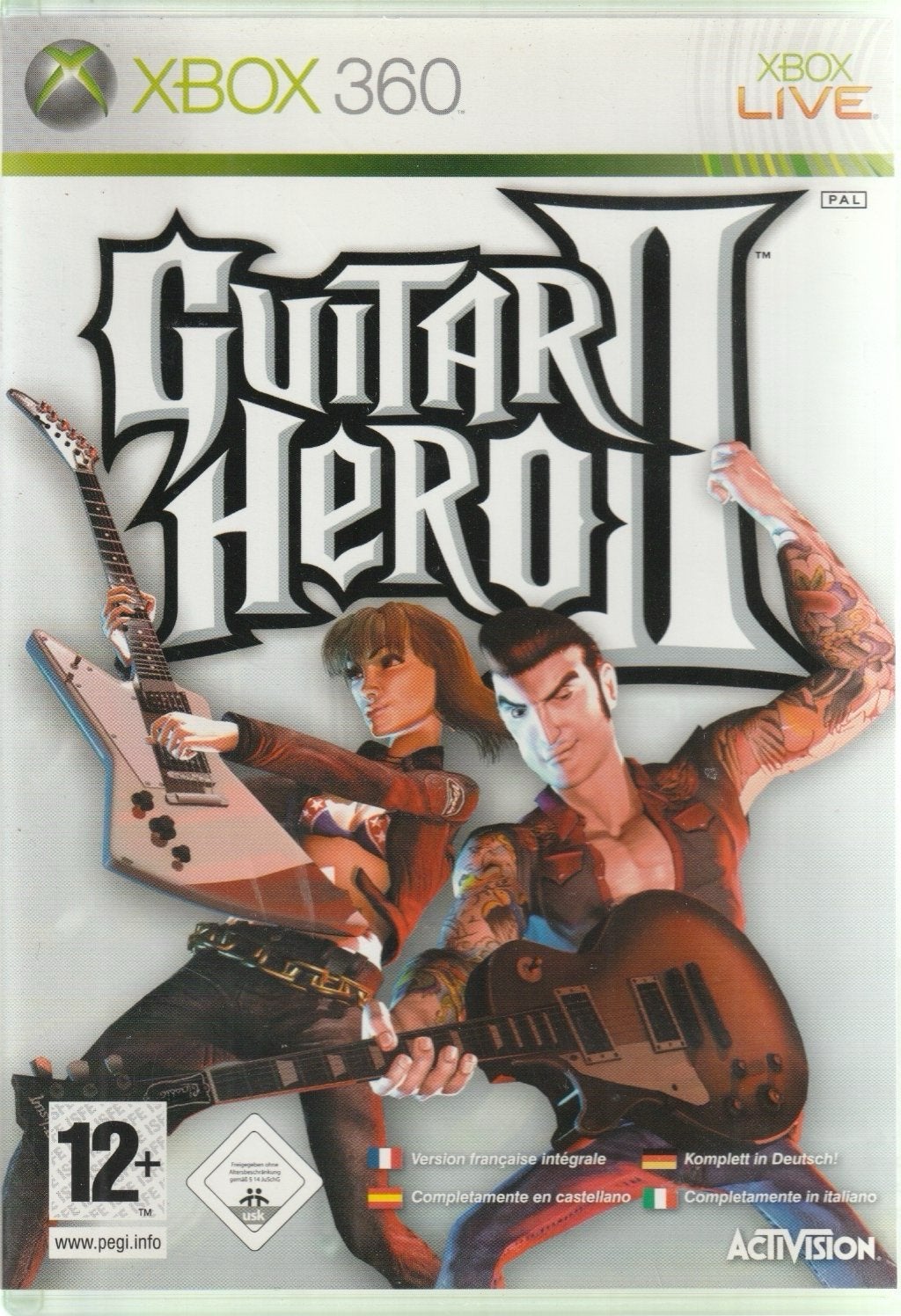 Guitar Hero II - Xbox 360 (PAL), Spelcomputers en Games, Games | Xbox 360, Zo goed als nieuw, Muziek, 2 spelers, Vanaf 12 jaar