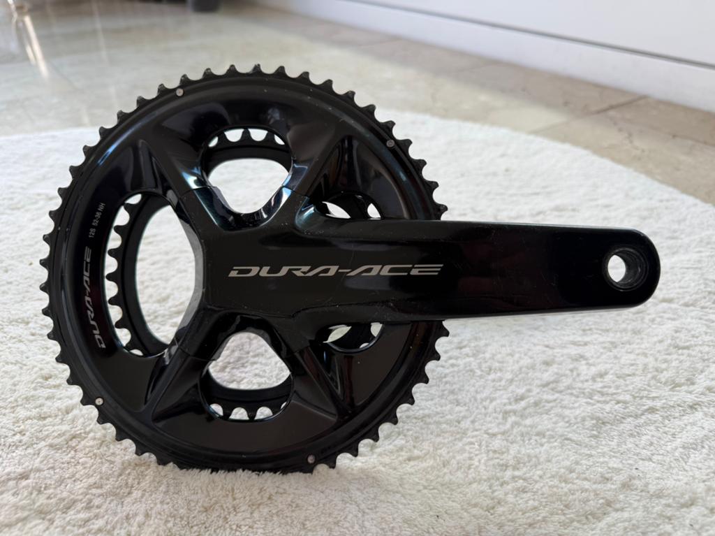 Shimano Dura Ace 9200 crankstel met powermeter 4iiii, Crankstel of Pedalen, Shimano, Ophalen of Verzenden, Zo goed als nieuw
