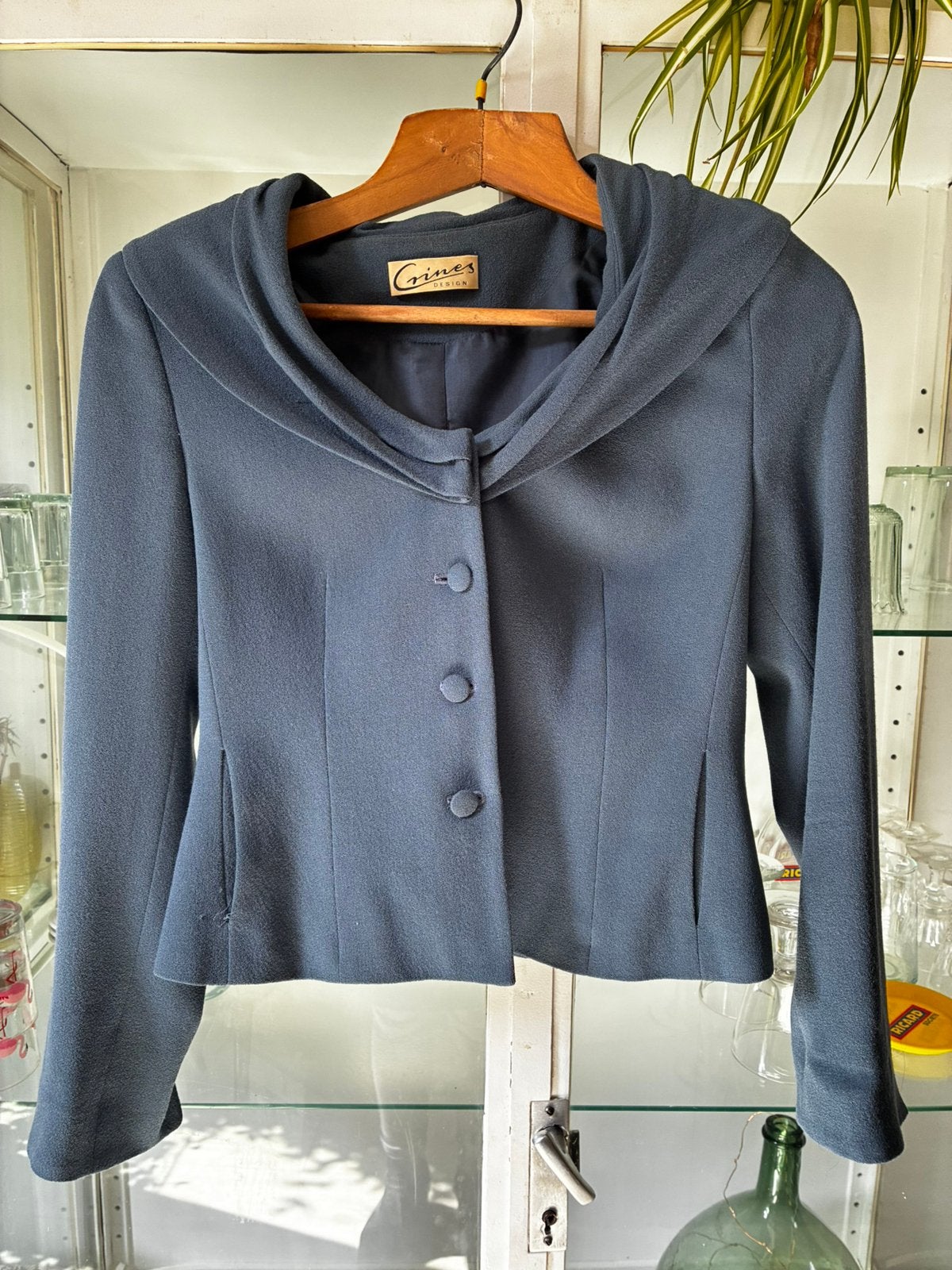 Lines L wollen broekpak geen confectie, Kostuum of Pak, Blauw, Maat 42/44 (L), Ophalen of Verzenden