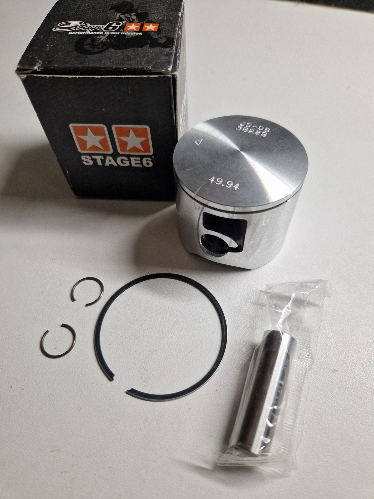 Stage6 Zuiger 50mm voor Derbi en Minarelli AM6 - Nieuw, Verzenden, Nieuw, Cilinder, Stage6