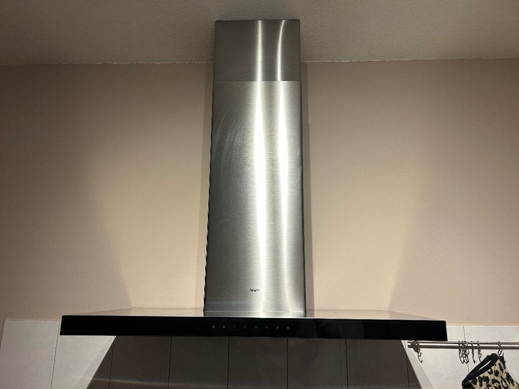 Pelgrim wandschouw afzuigkap, Ophalen, Wandschouwkap, Zo goed als nieuw, Vrijstaand