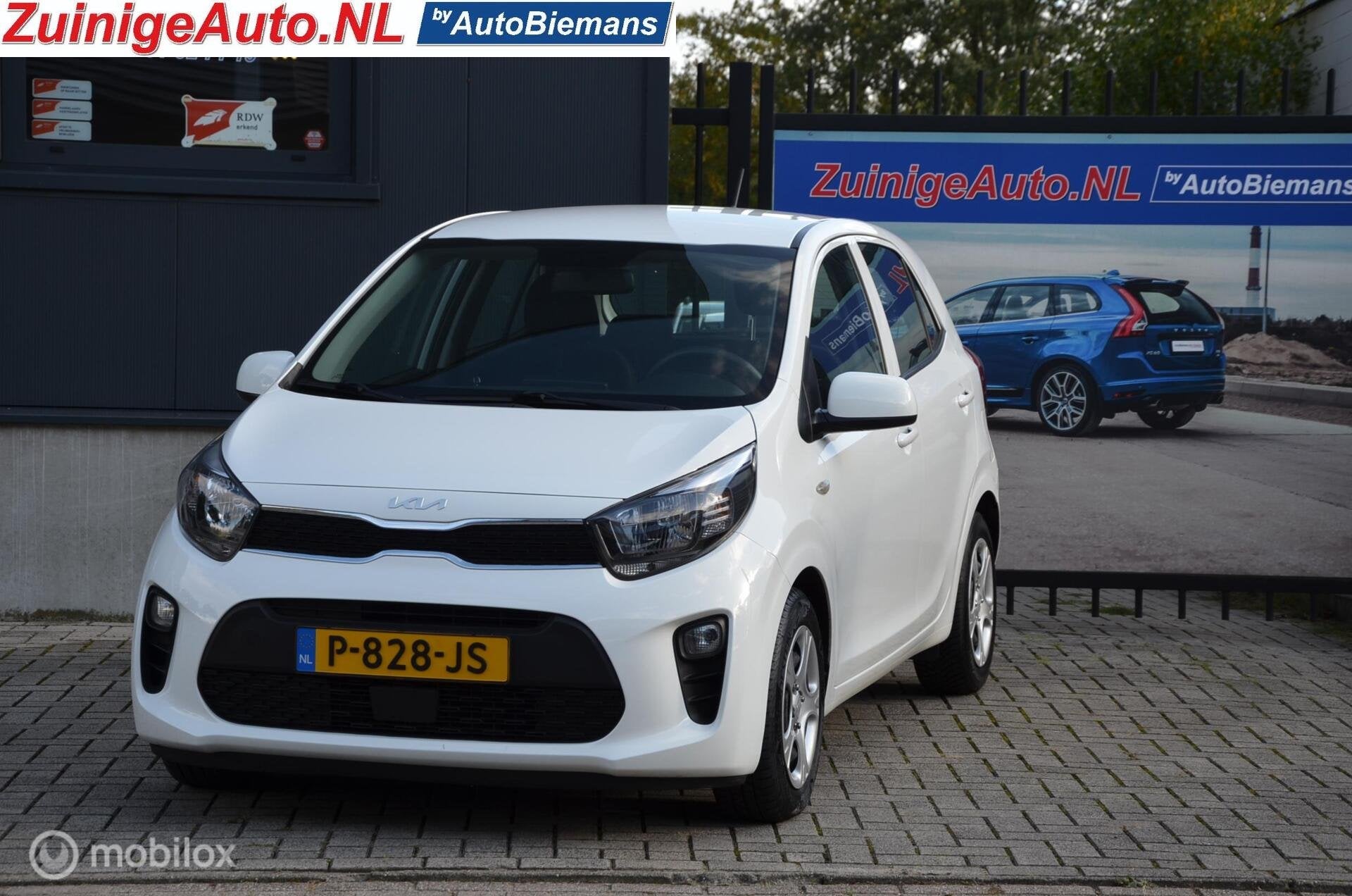 Kia Picanto 1.0i Comfort Cruisecontr. 2022 APK 2028, Gebruikt, 4 stoelen, Wit, Origineel Nederlands