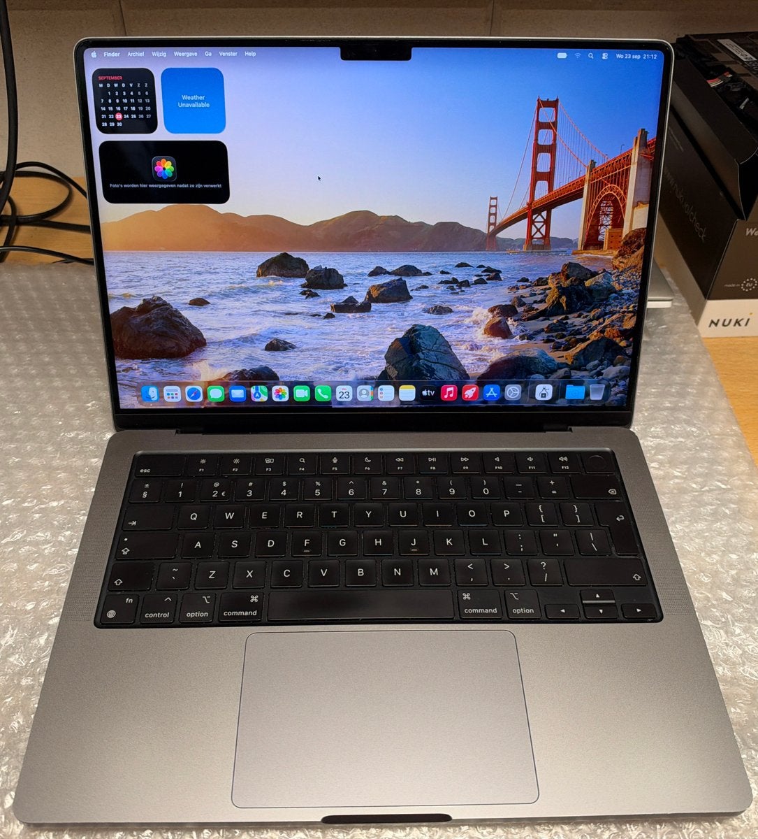 macbook pro 14 inch m1 16gb 500gb ssd, Ophalen, Zo goed als nieuw, Overige groottes, MacBook Pro