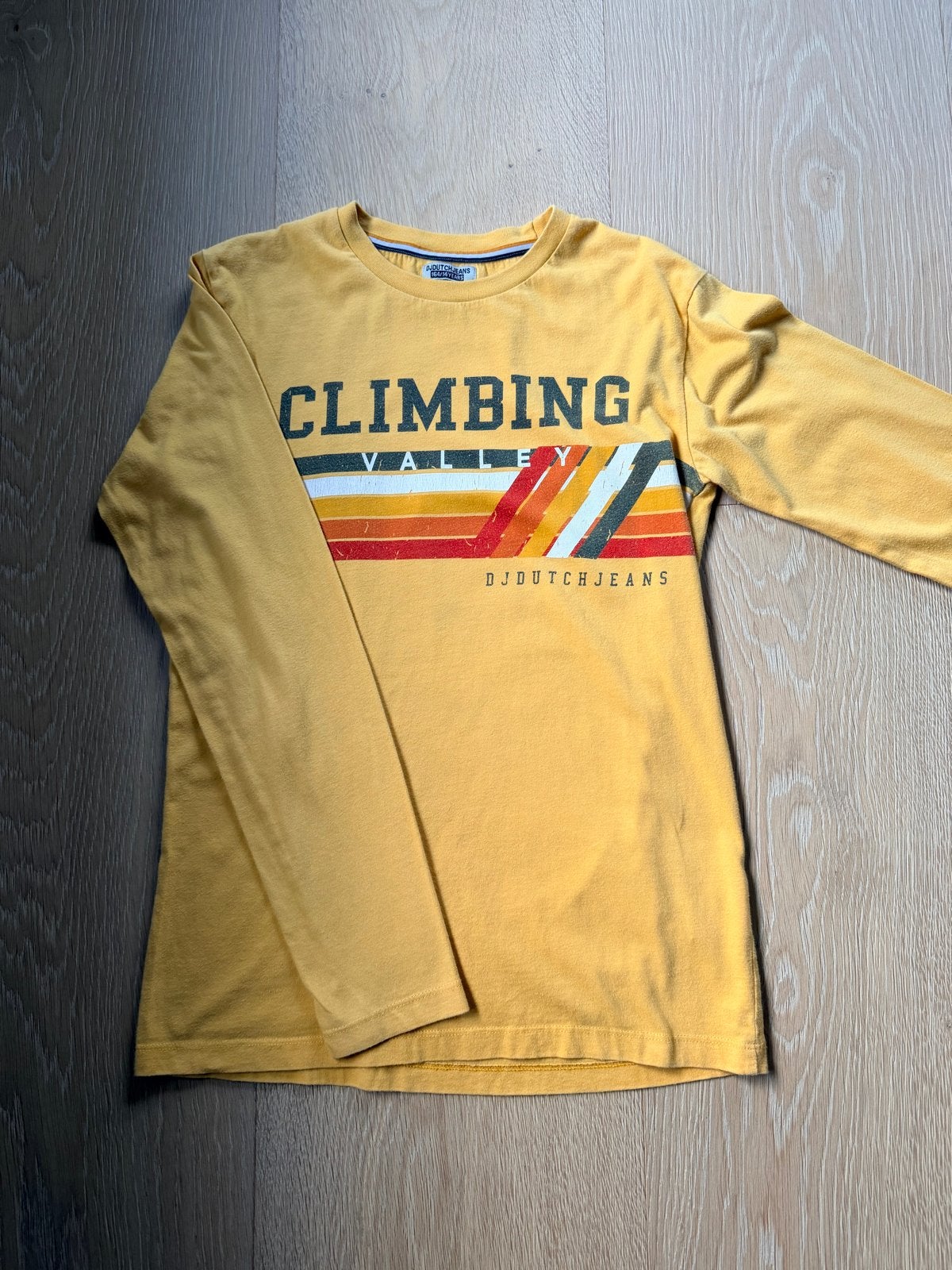 DJ Dutch Jeans Longsleeve Geel - Maat 164/14 jaar, Ophalen of Verzenden, Zo goed als nieuw, Jongen, Shirt of Longsleeve