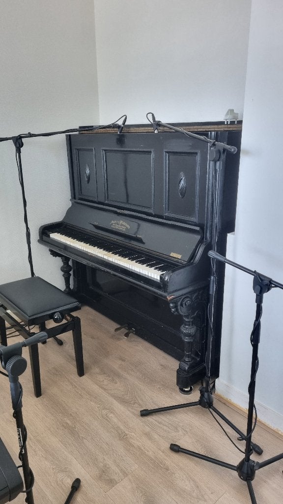 Vintage Piano: Zeitter & Winkelmann (1887), Muziek en Instrumenten, Piano's, Ophalen, Gebruikt, Zwart, Piano