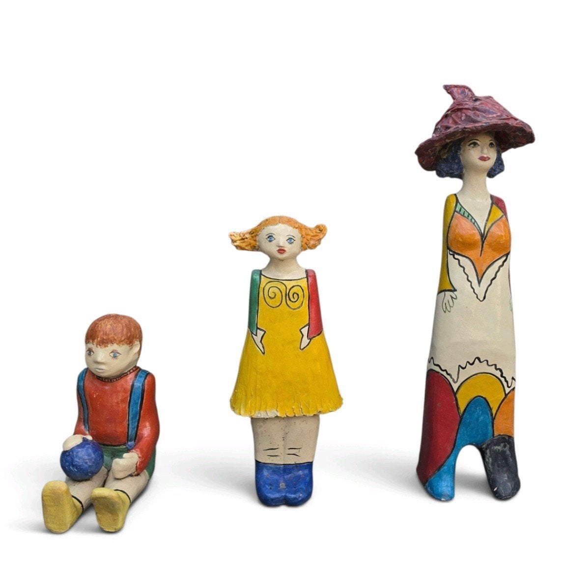 3 grote keramiek beelden van kunstenares Nel Knoop, Antiek en Kunst, Ophalen