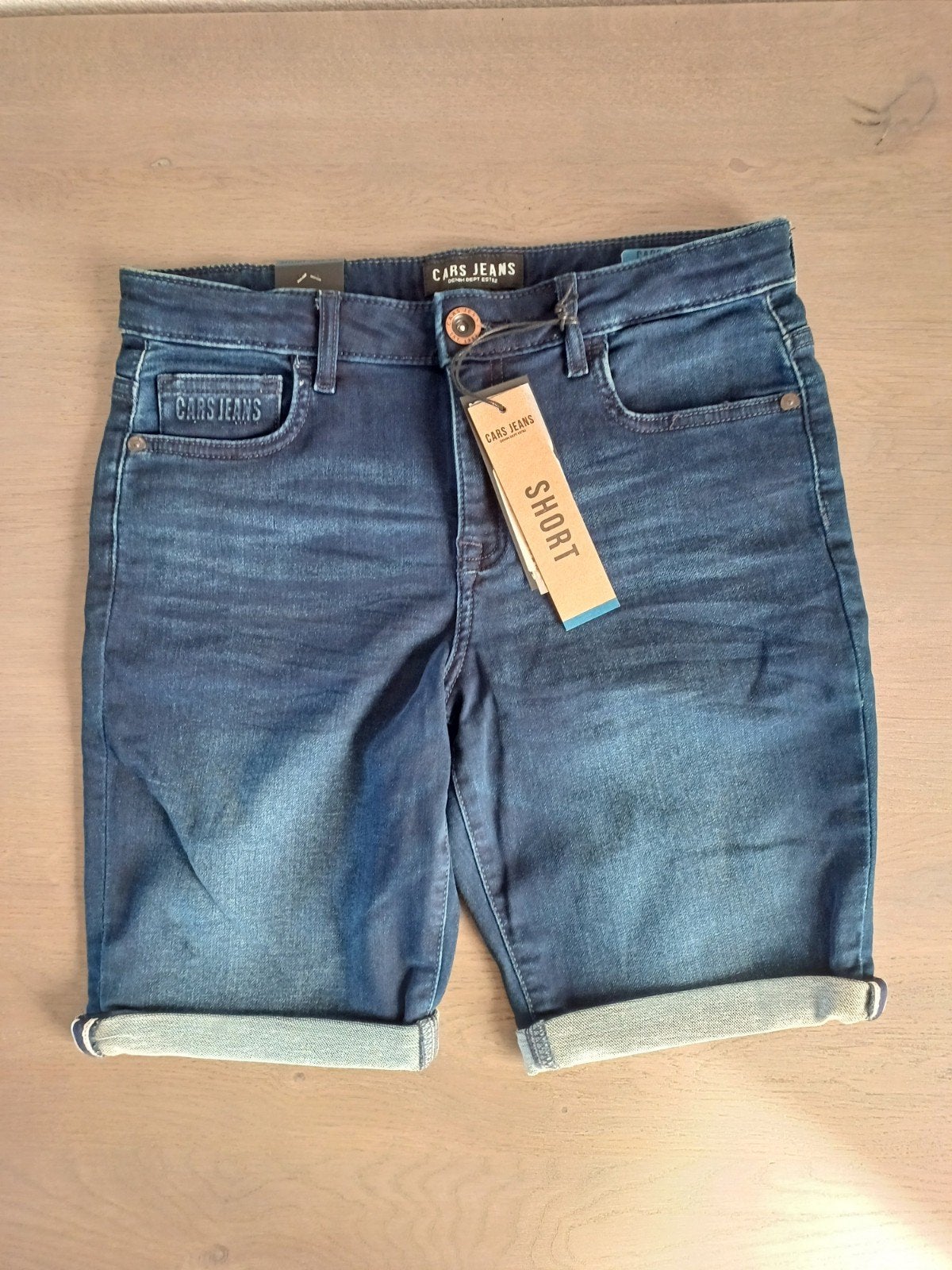 Nieuwe Cars korte spijkerbroek mt 176 donkere washing, Broek, Nieuw, Ophalen of Verzenden, Cars