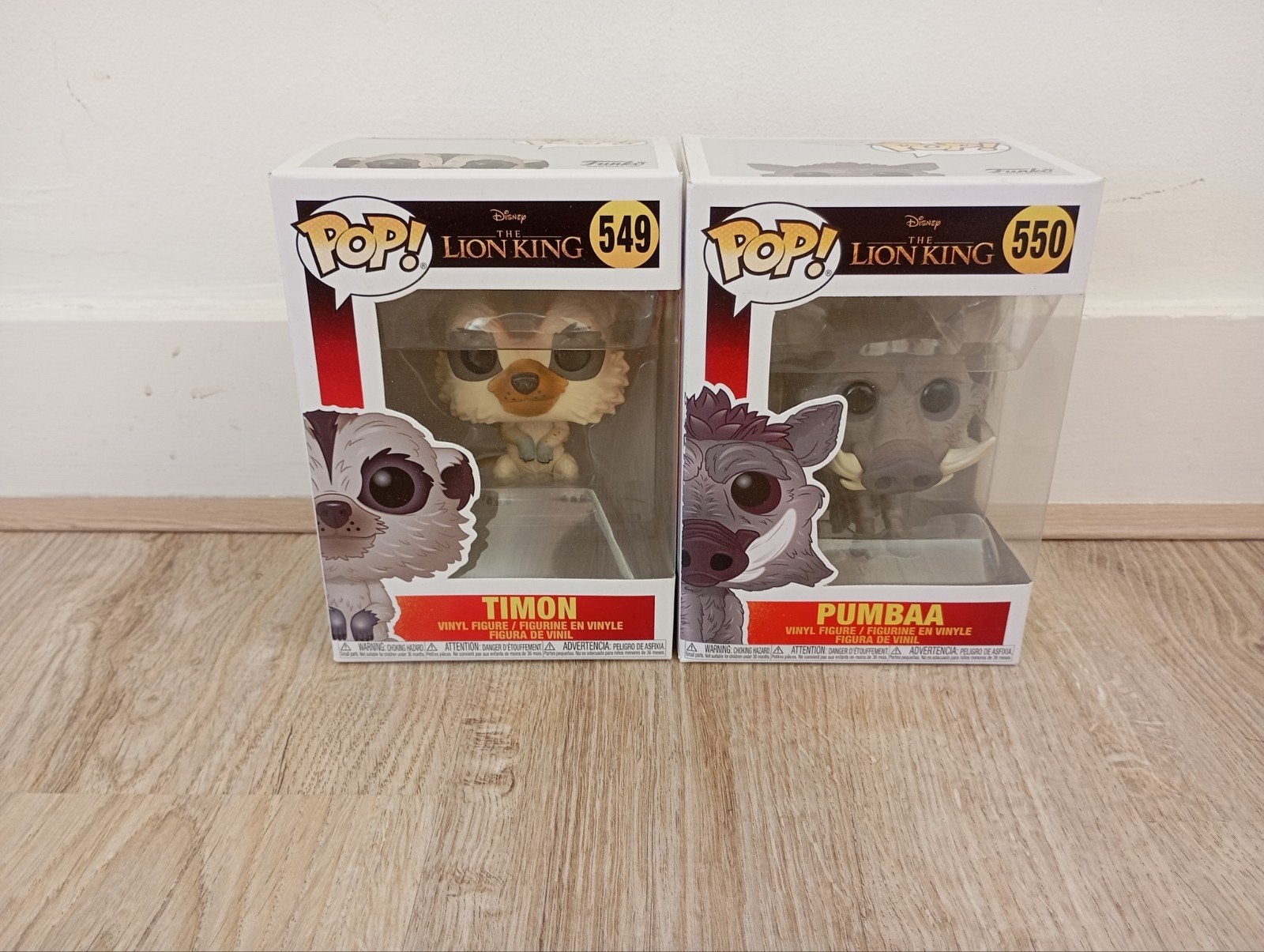 Funko Pop! The Lion King Timon & Pumbaa (549 & 550), Ophalen of Verzenden, Nieuw