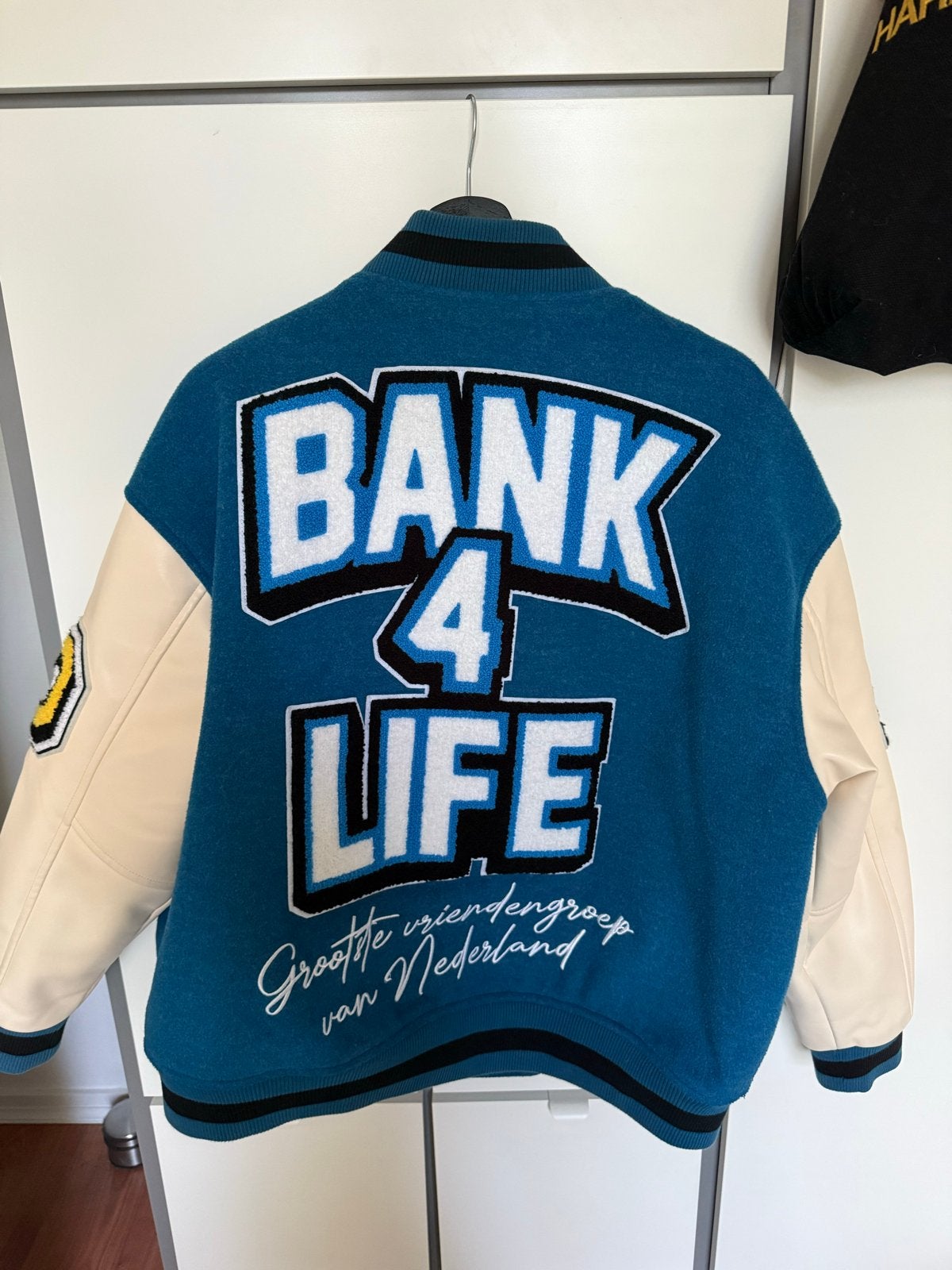 Bankzitters Varsity Jacket Maat S - Limited Edition, Ophalen of Verzenden, Zo goed als nieuw, Maat 46 (S) of kleiner, Blauw