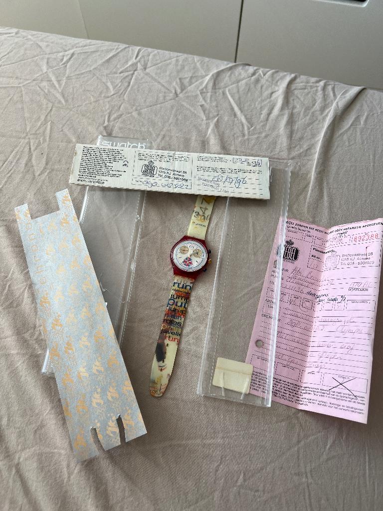 Swatch horloge Daley Thompson 10 kamp, Ophalen, Kunststof, Gebruikt, Swatch