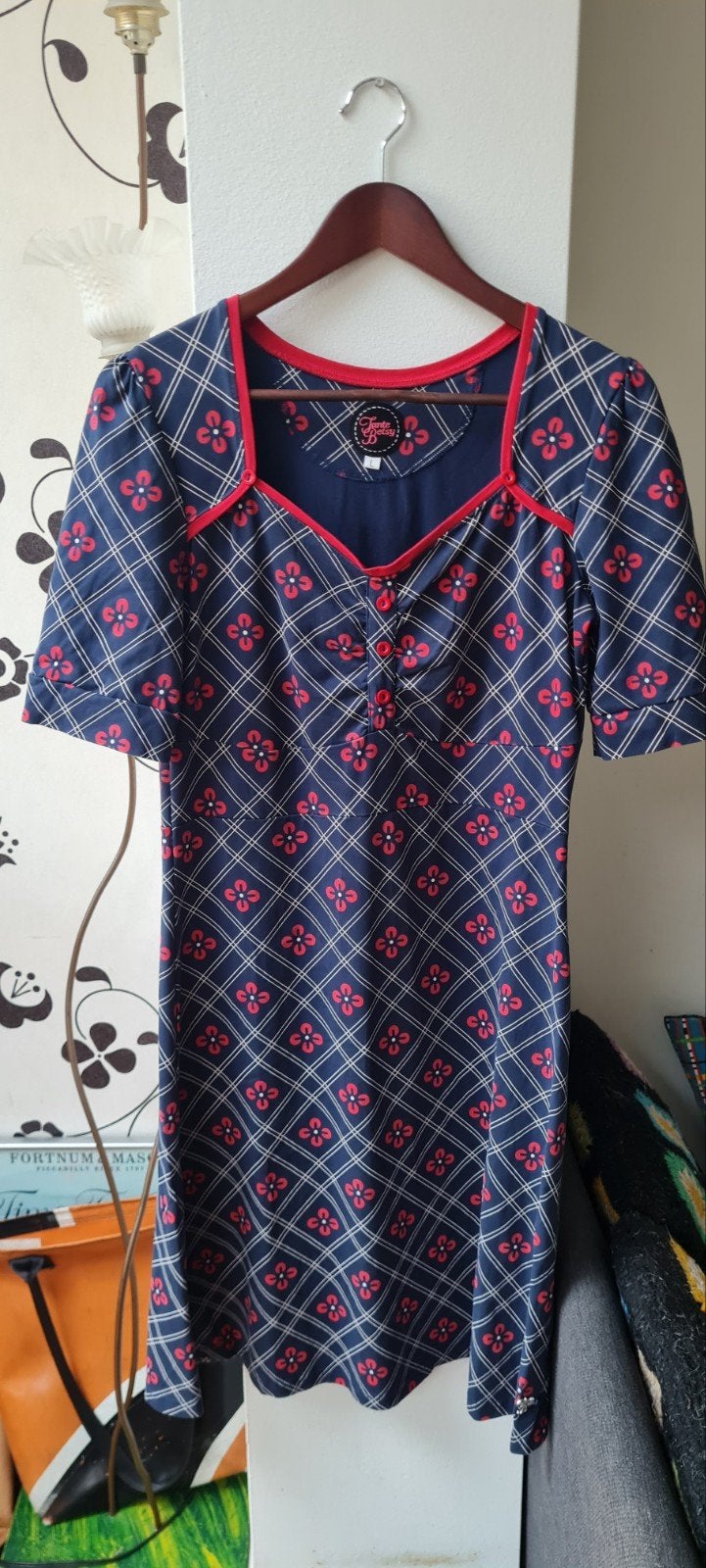 Tante Betsy jurk maat L, Kleding | Dames, Tante Betsy, Blauw, Maat 42/44 (L), Ophalen of Verzenden