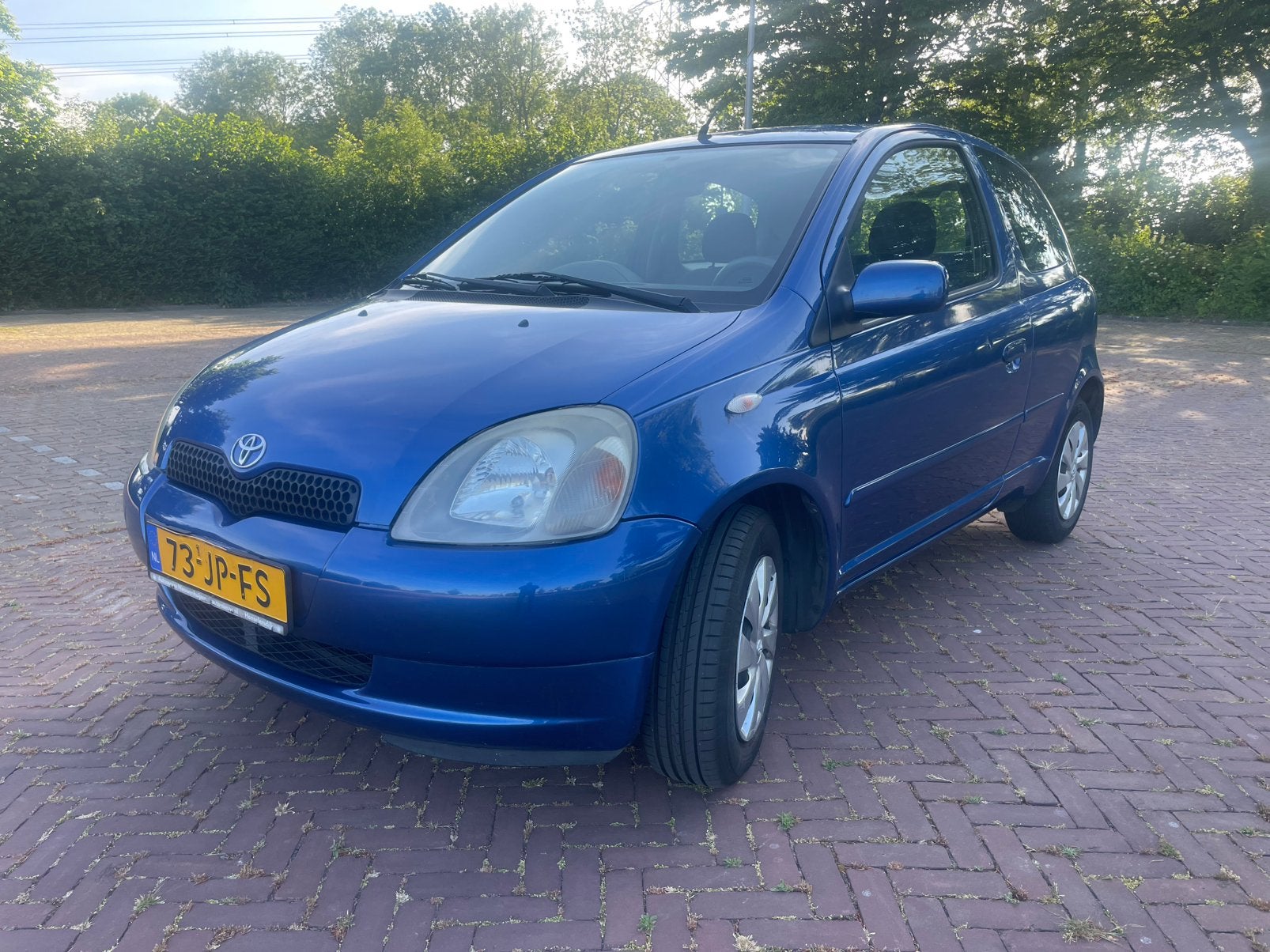 Toyota Yaris 1.0 16V Vvti 3DR 2002 Blauw, Auto's, Voorwielaandrijving, Stof, 4 cilinders, 68 pk