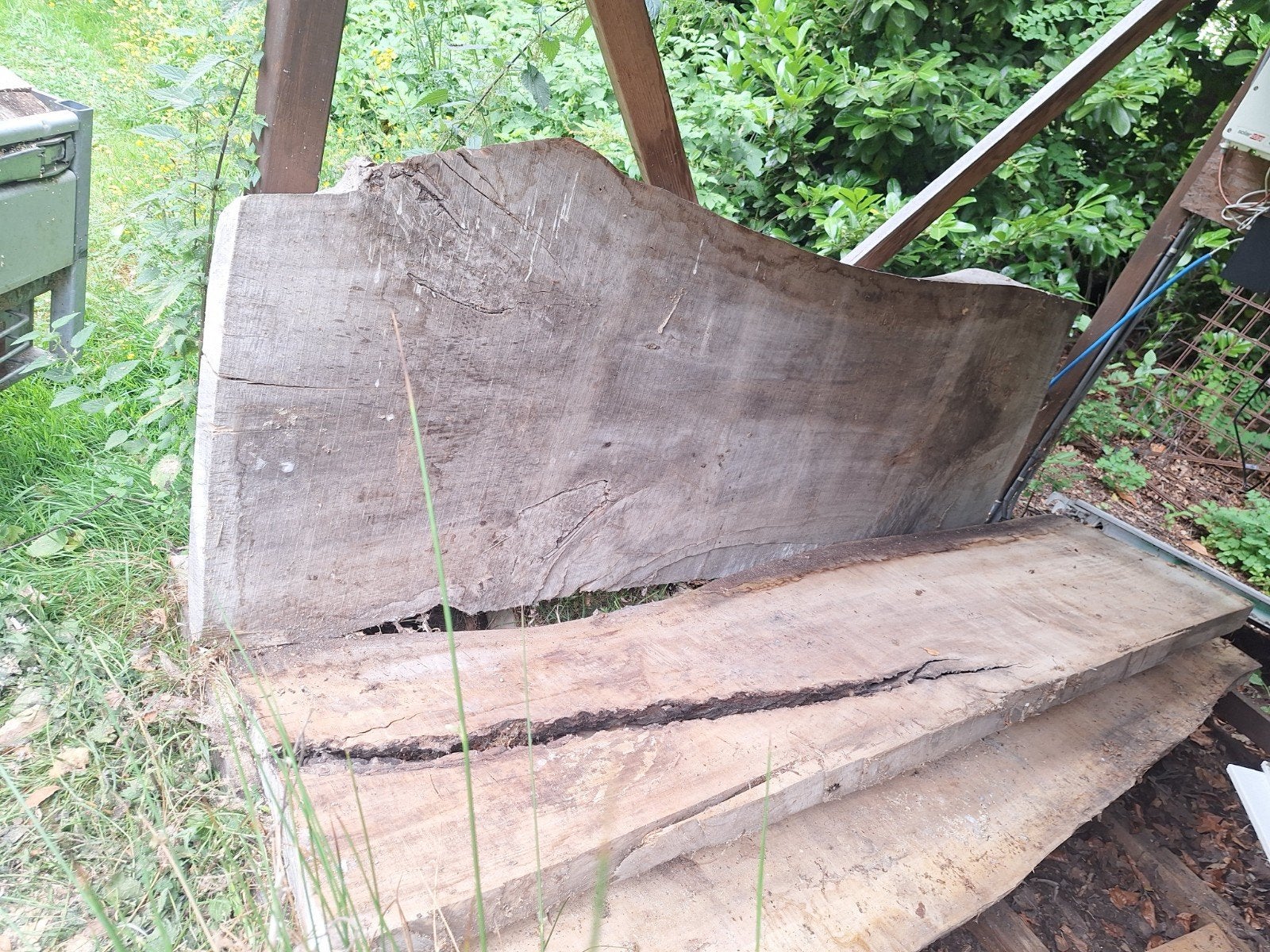 Robuuste populieren planken 9.5 cm dik 280 cm l - tafel/bank, Ophalen