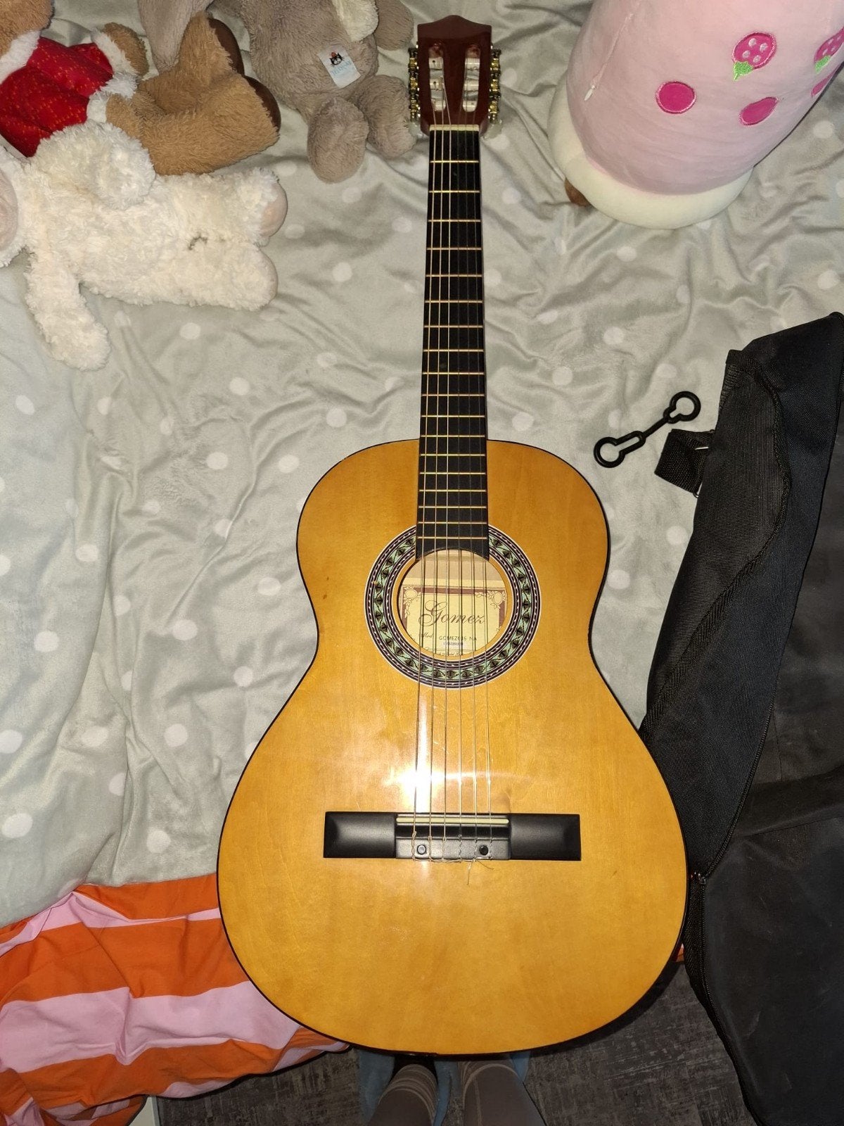 Klassieke gitaar met standaard en hoes, Ophalen, Gebruikt, Klassieke of Spaanse gitaar, Met koffer