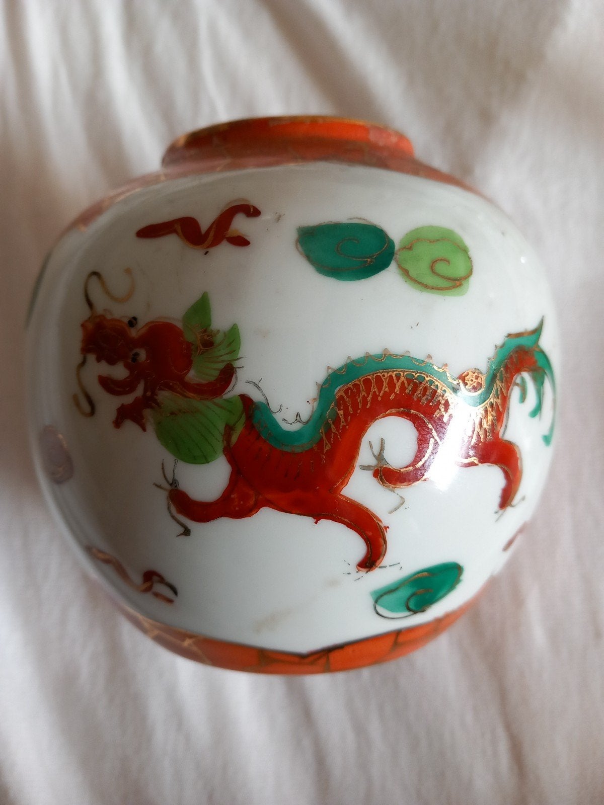 handgeschilderde chinese gemberpot met draken decor, Ophalen of Verzenden