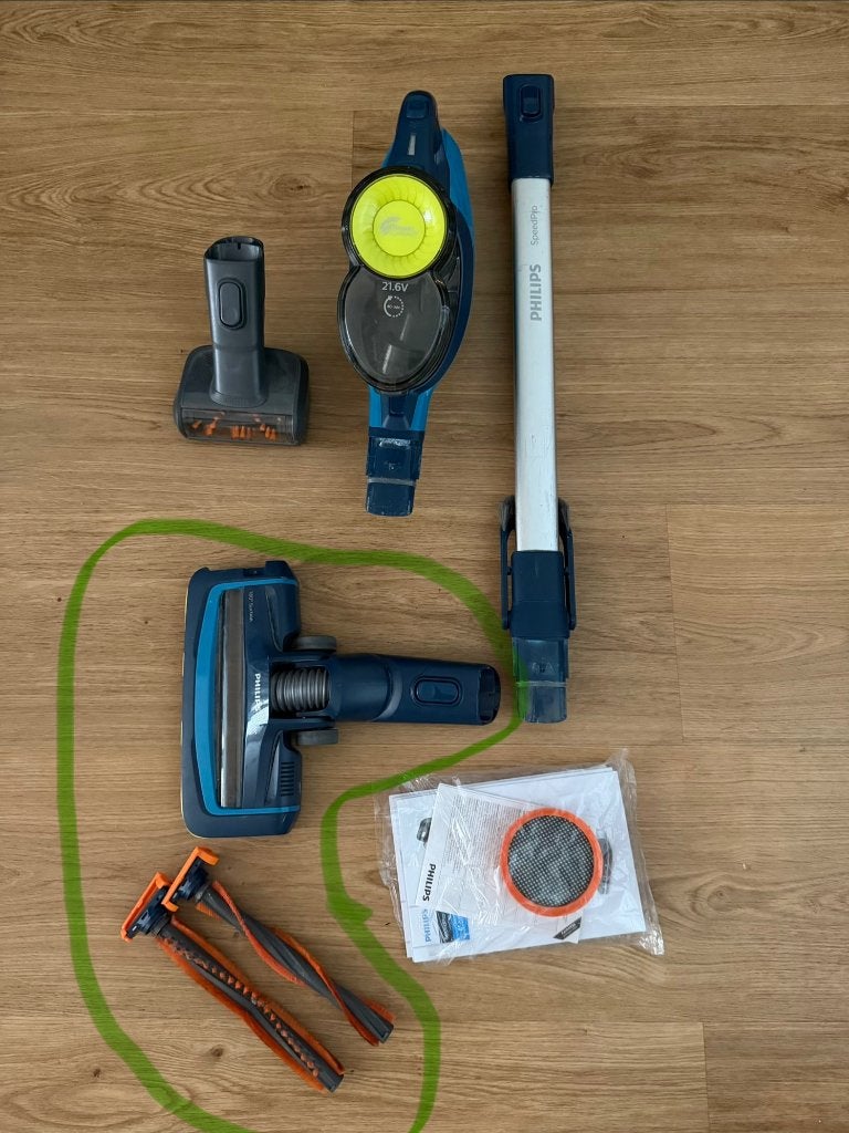 Steelstofzuiger Philips SpeedPro FC6727, Witgoed en Apparatuur, Stofzuigers, Gebruikt, Philips, Geschikt voor tapijt, Ophalen of Verzenden