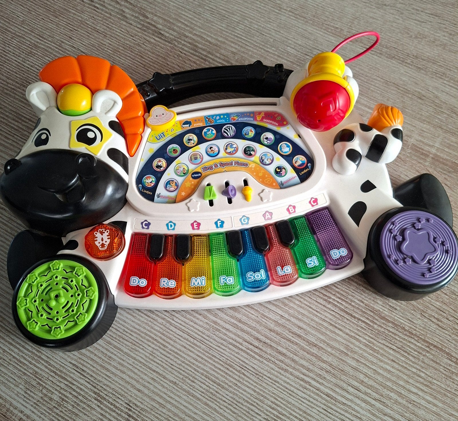 VTech Zing & Speel Piano Zebra, Ophalen of Verzenden, Zo goed als nieuw, Overige typen, Met licht