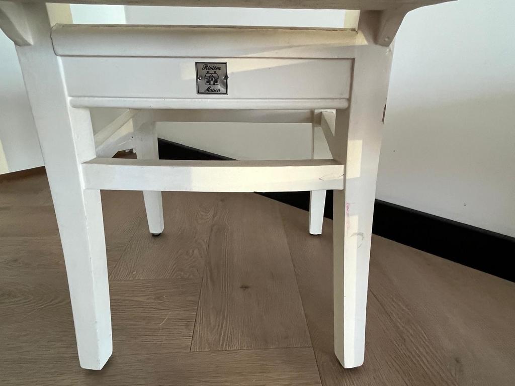 2x Rivièra Maison kinder bureaustoelen wit, Huis en Inrichting, Slaapkamer | Nachtkastjes, Gebruikt, Minder dan 45 cm, Hout, Ophalen
