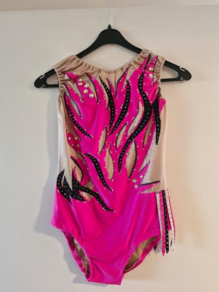 Twirl-, turn-, acro-, ritmisch gympakje maat 164/XS, Ophalen of Verzenden, Zo goed als nieuw, Roze, Turnpak(je)
