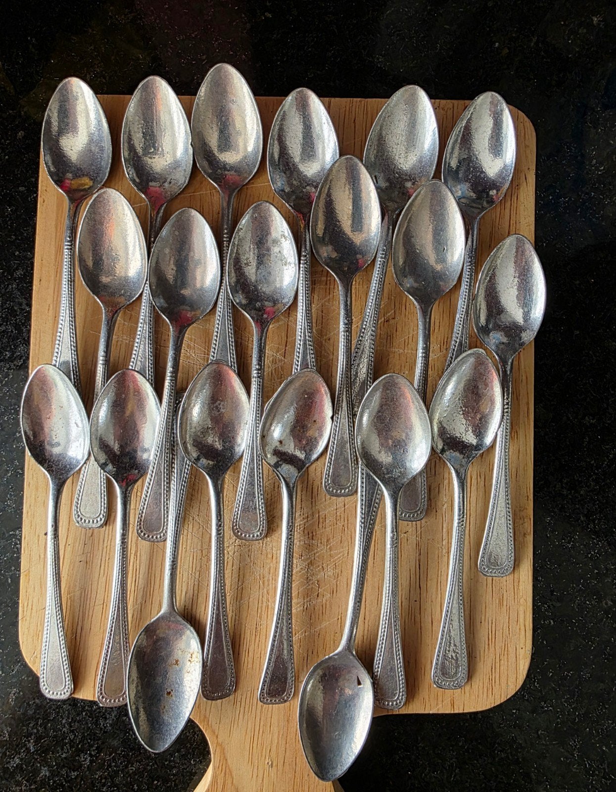 Partij van 20 vintage aluminium lepels – Germany (mooie set), Ophalen of Verzenden