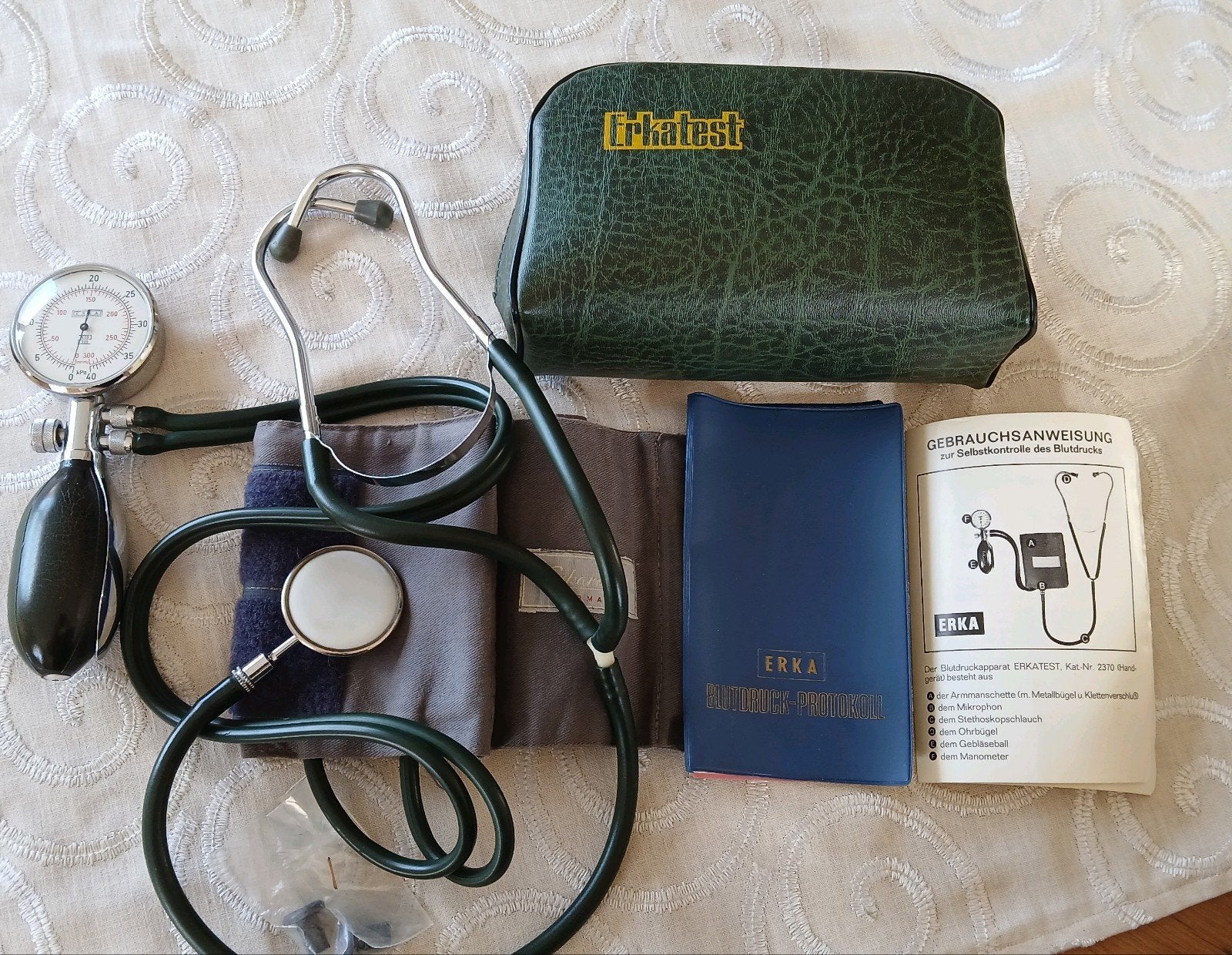 Erka bloeddrukmeter en stethoscoop complete  set, Ophalen of Verzenden