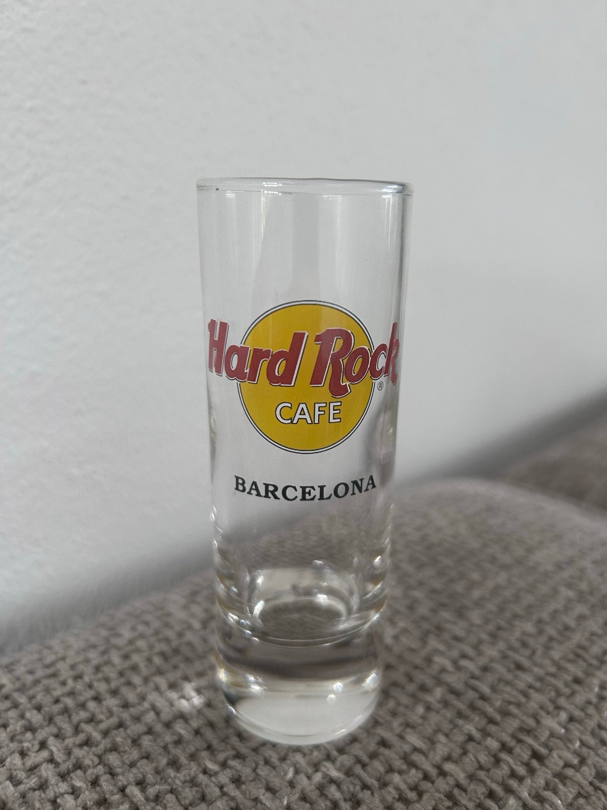 Hard Rock Cafe Barcelona shotglas, Verzamelen, Ophalen of Verzenden, Zo goed als nieuw